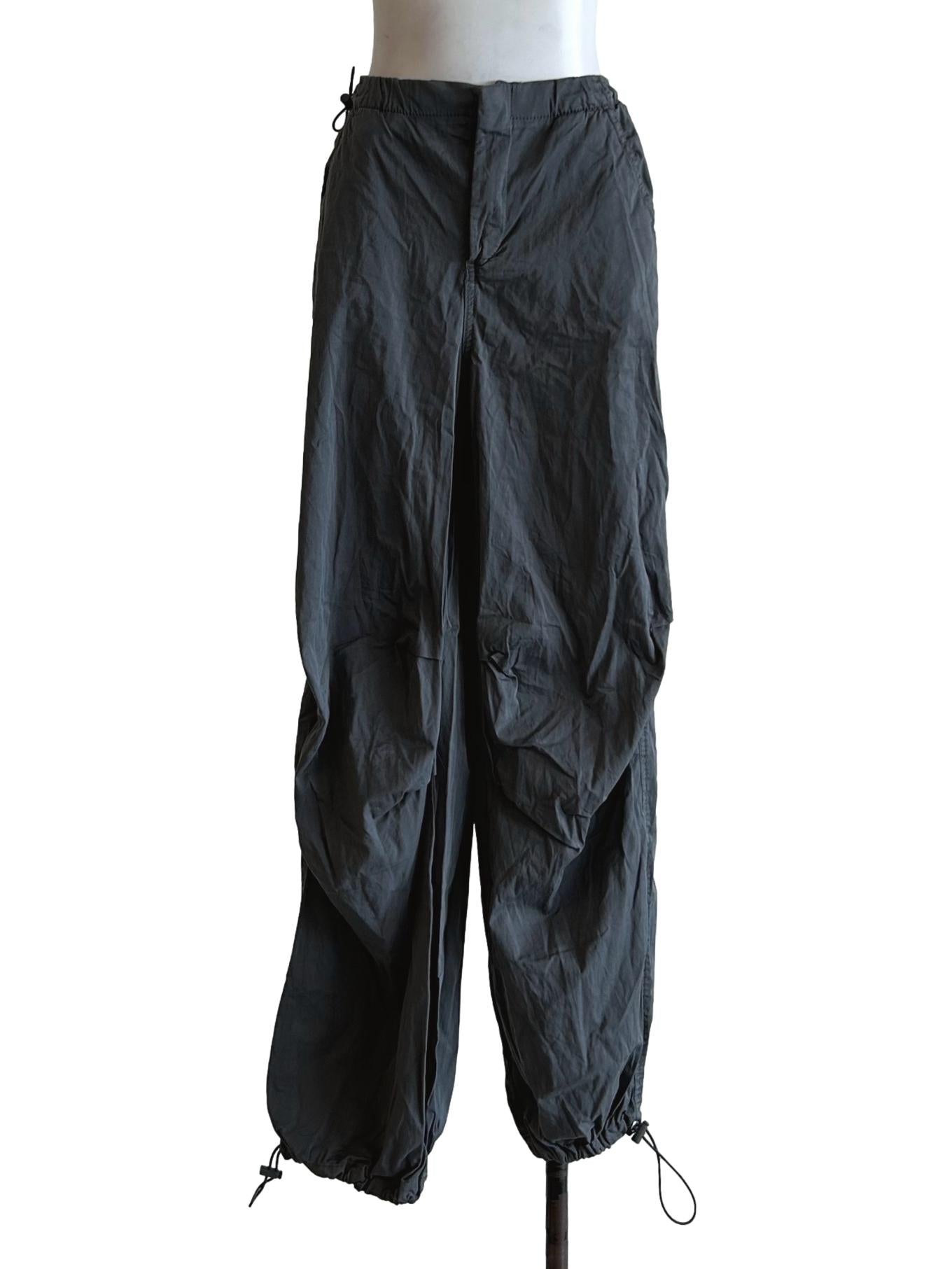 Grey Parachute Pants