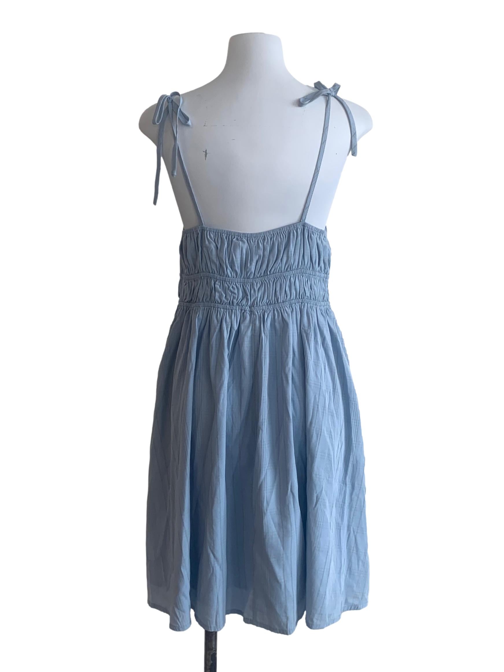 Pale Cornflower Blue Tie Dress