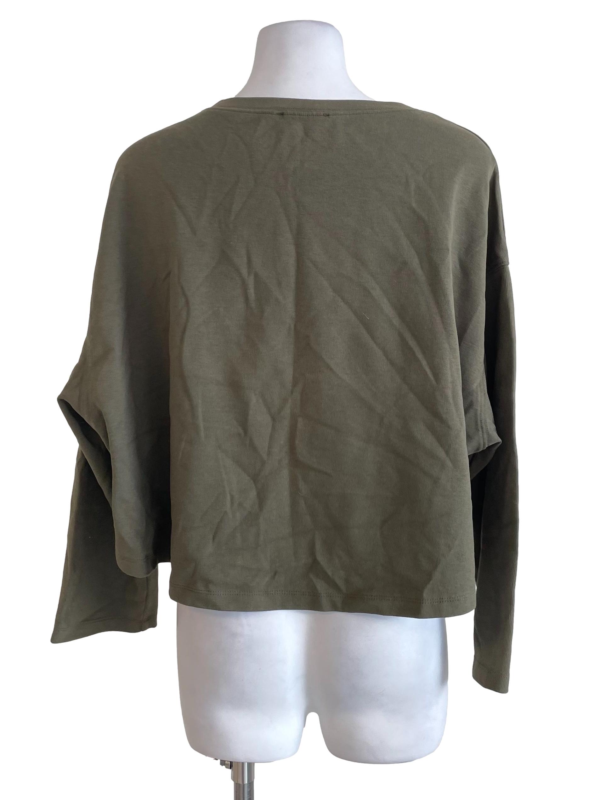 Olive Green Cropped Sweater