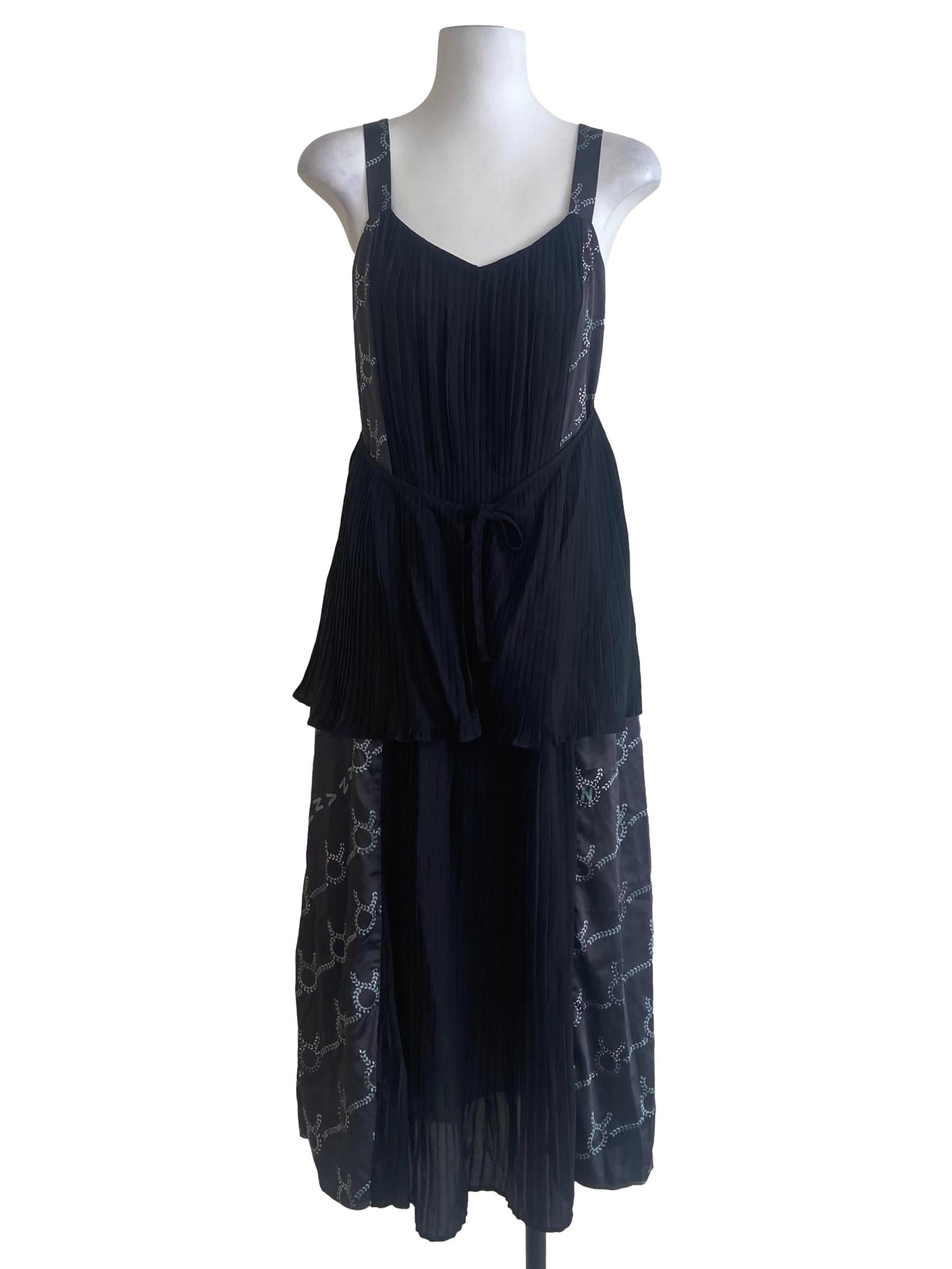Black & Pleated Shift Dress
