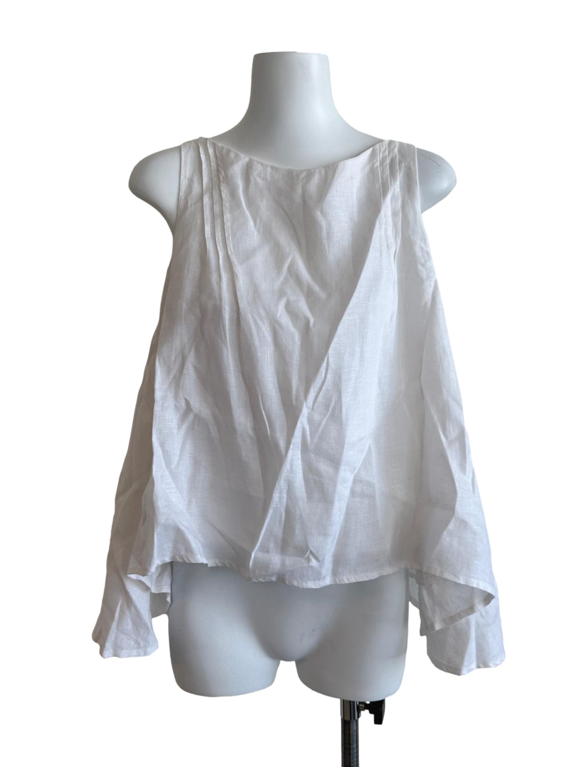 Salt White Back Tie Casual Top