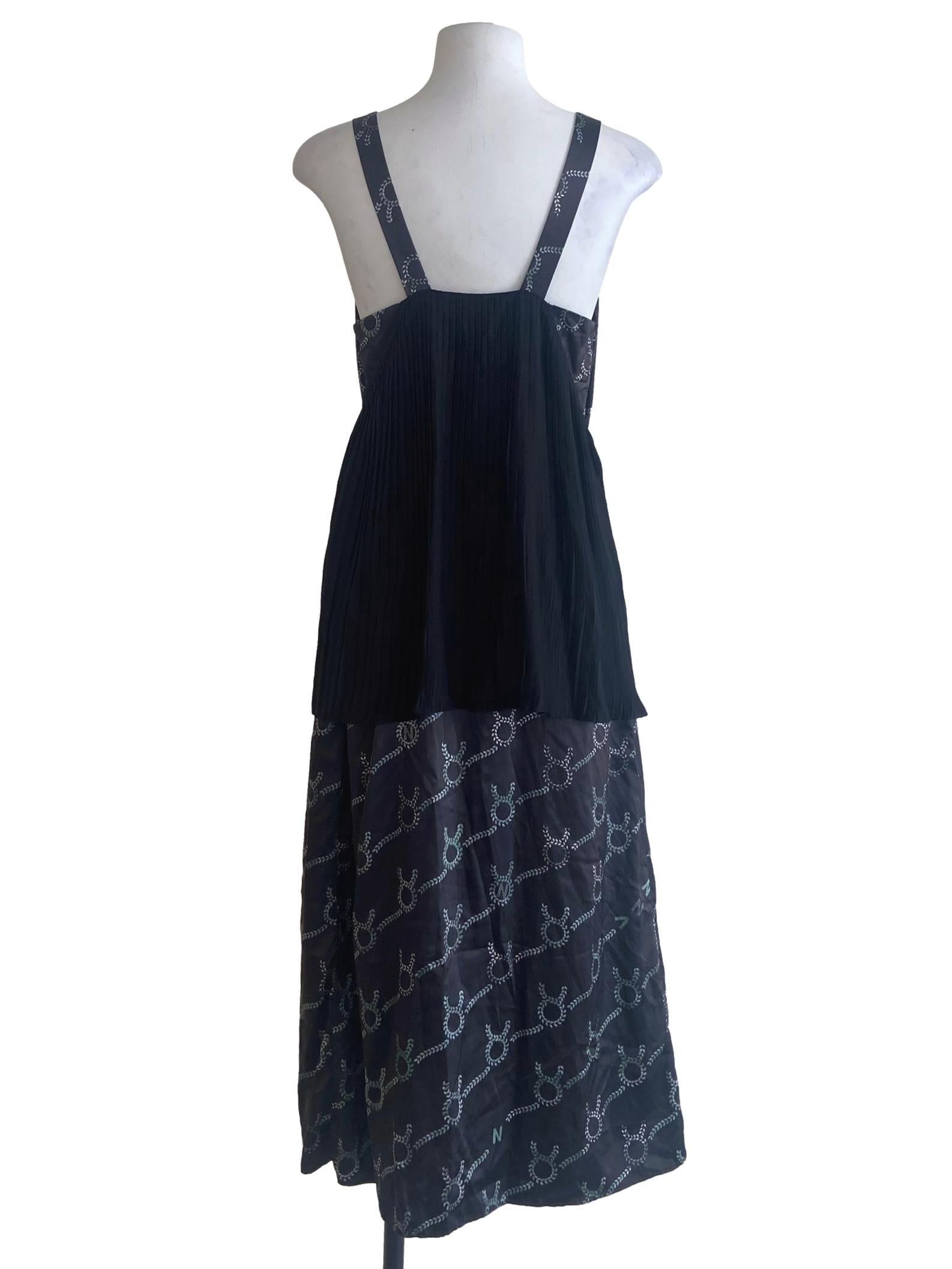 Black & Pleated Shift Dress