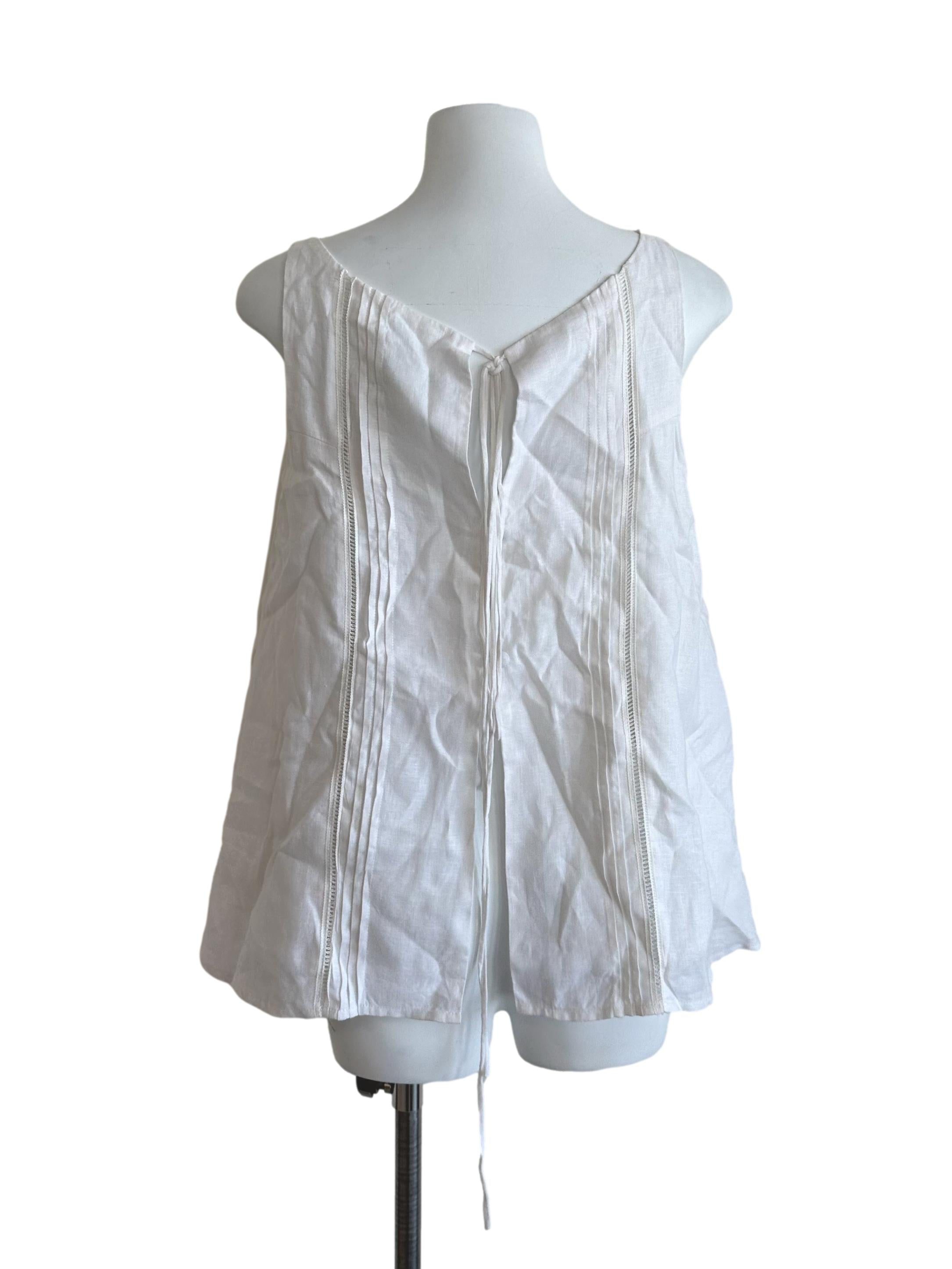 Salt White Back Tie Casual Top