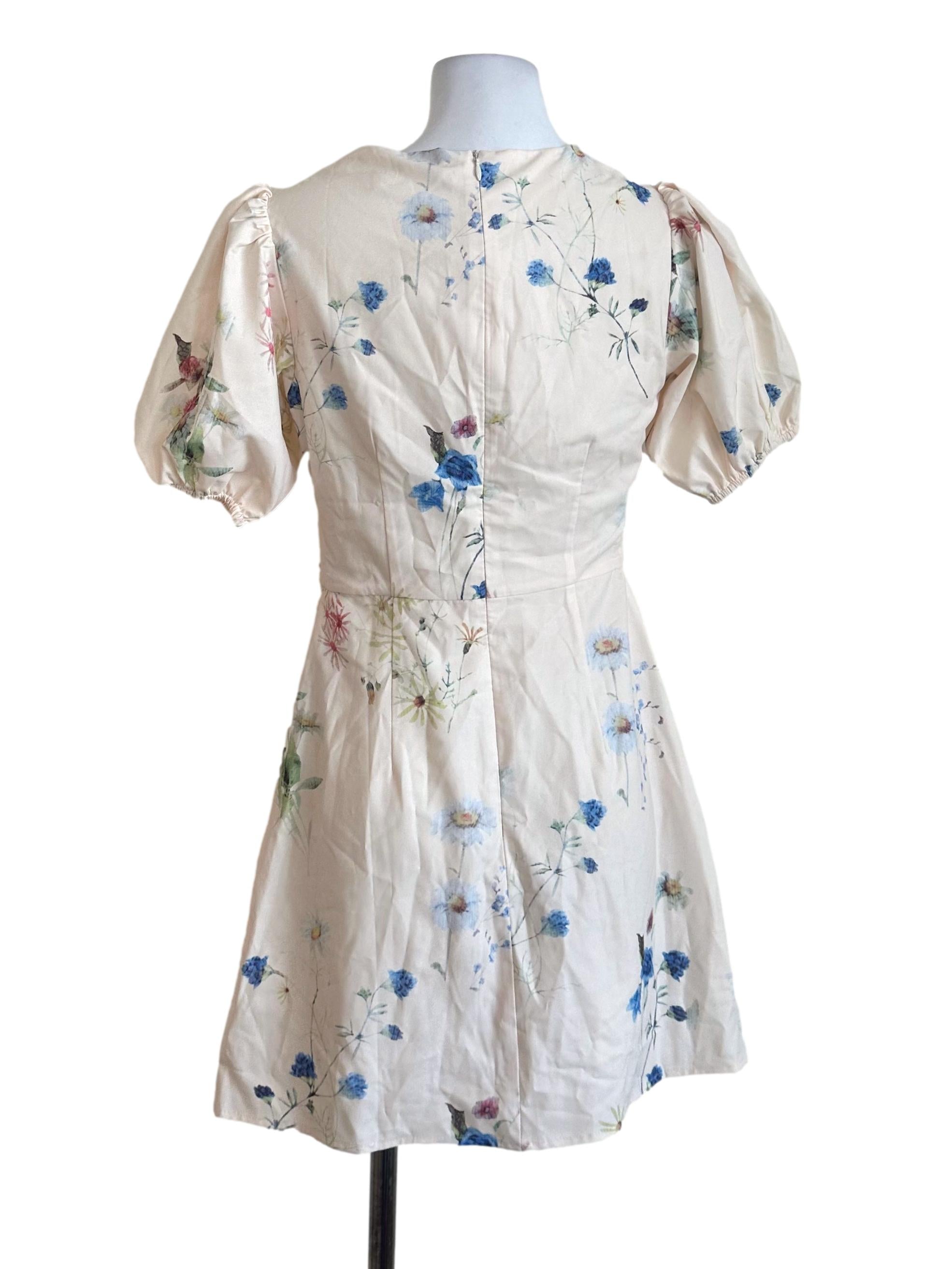 Peach Beige Pattern Dress