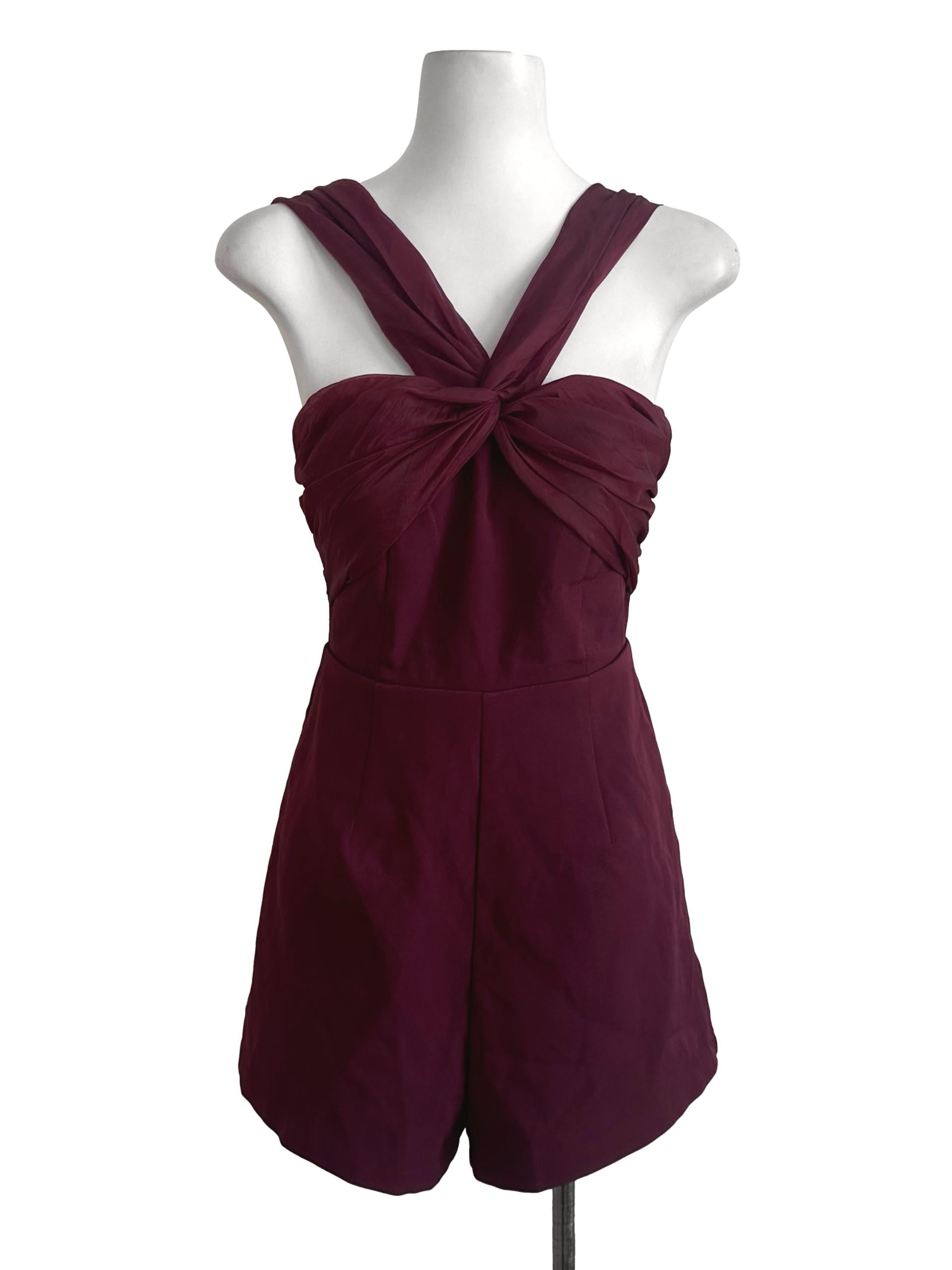 Maroon Red Romper