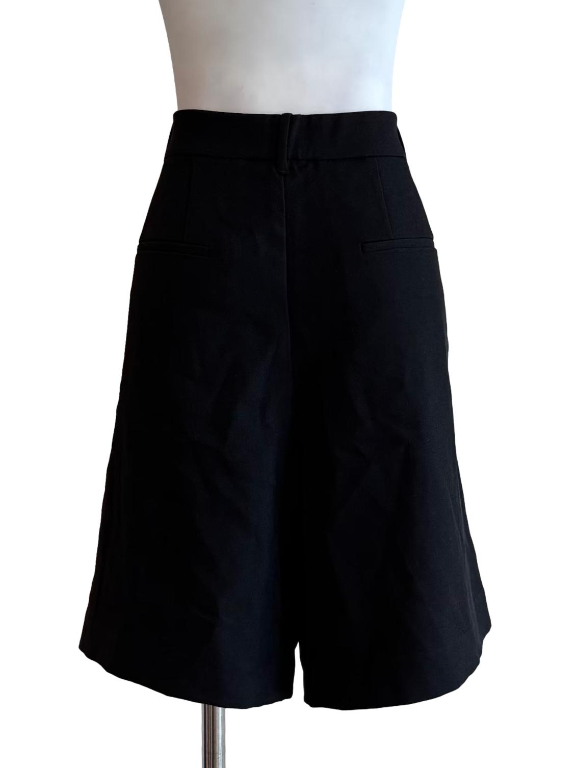 Jet Black Quarter Culottes