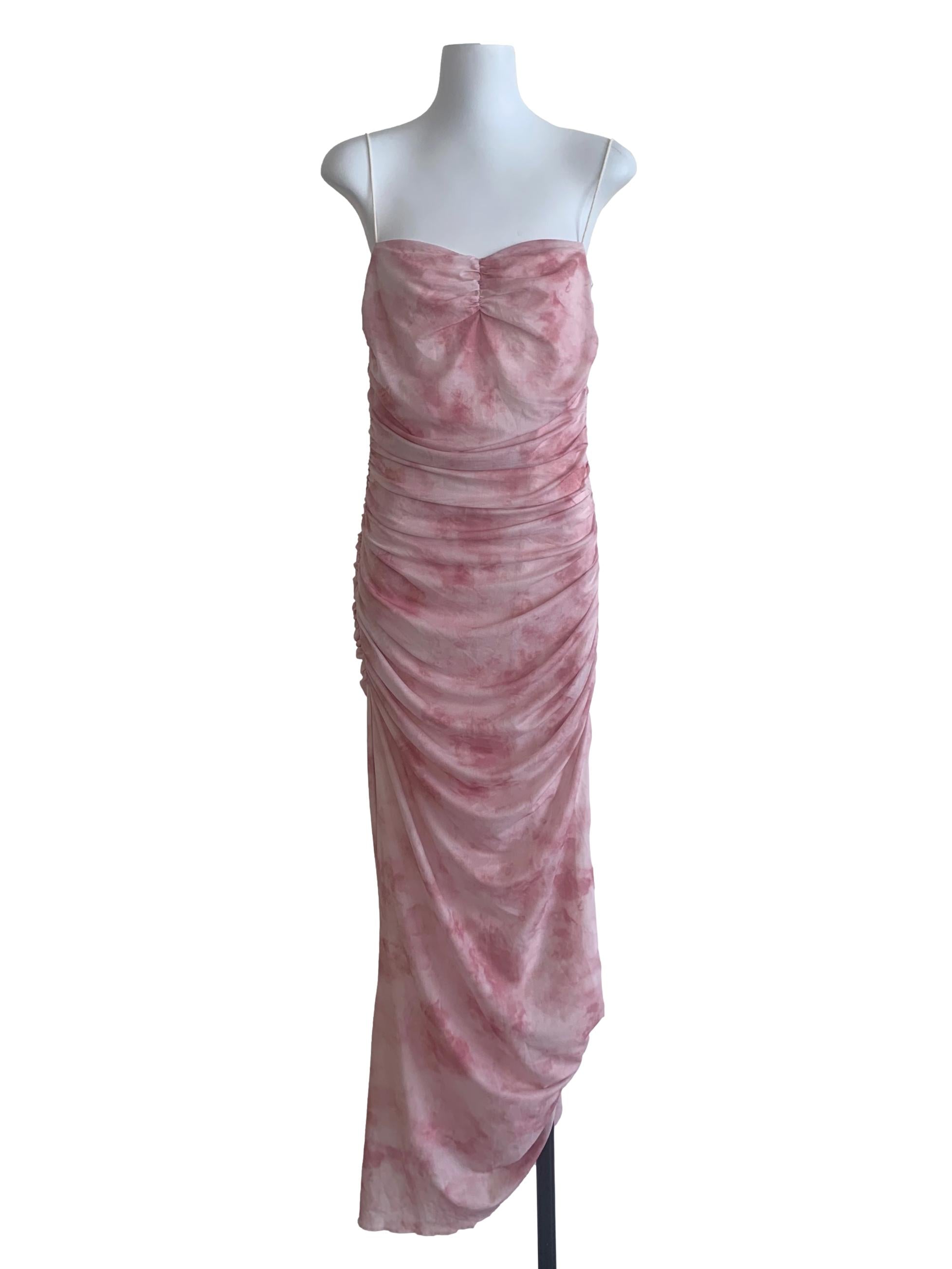 Baby Pink Pattern Slip Dress