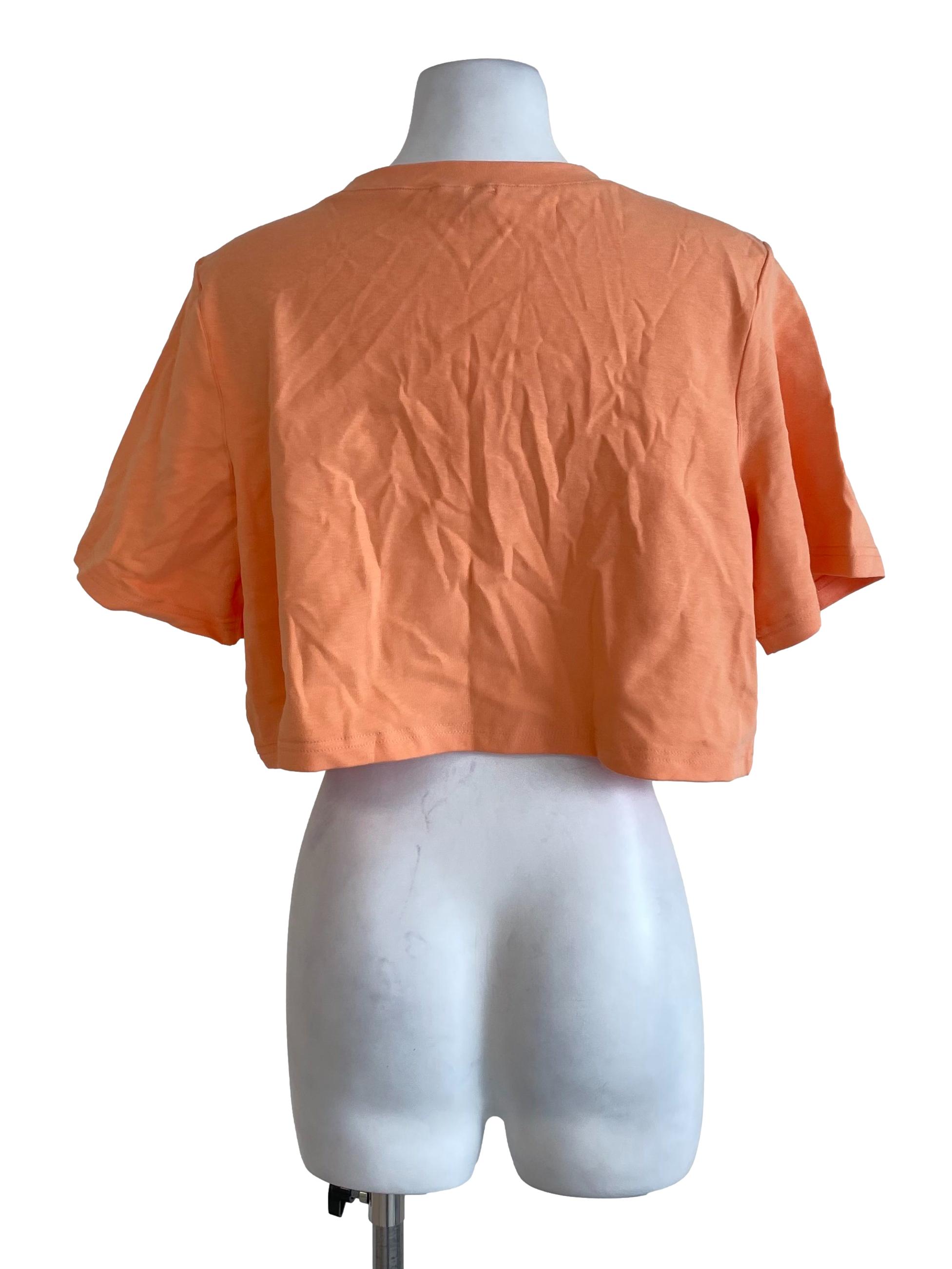 Bright Orange Basic Cropped Top