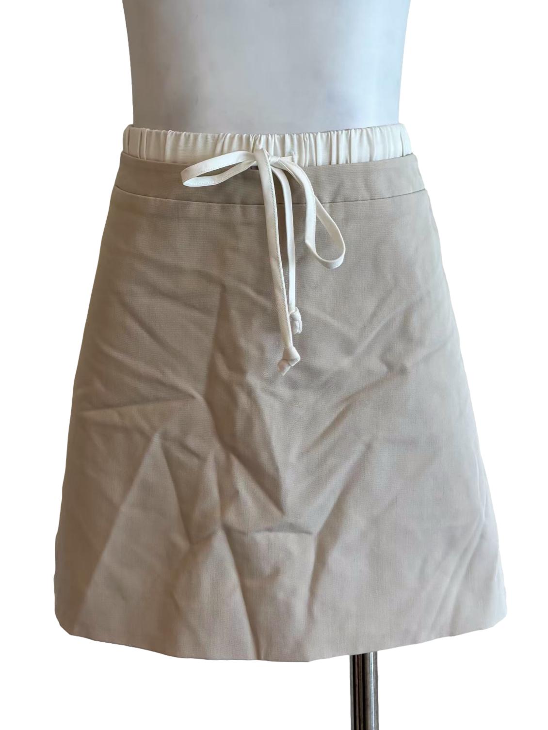 Eggshell Mini A-Line Skirt