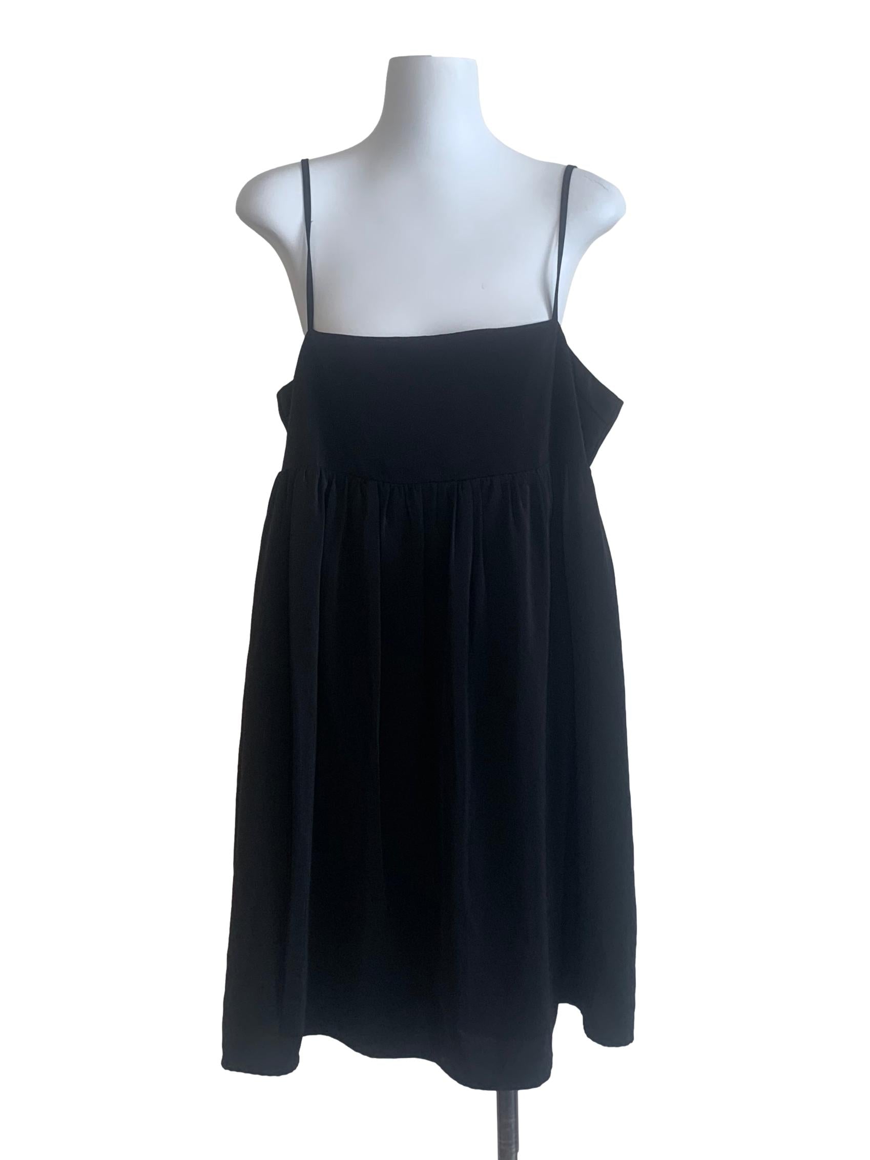 Black Spaghetti Strap Babydoll Dress