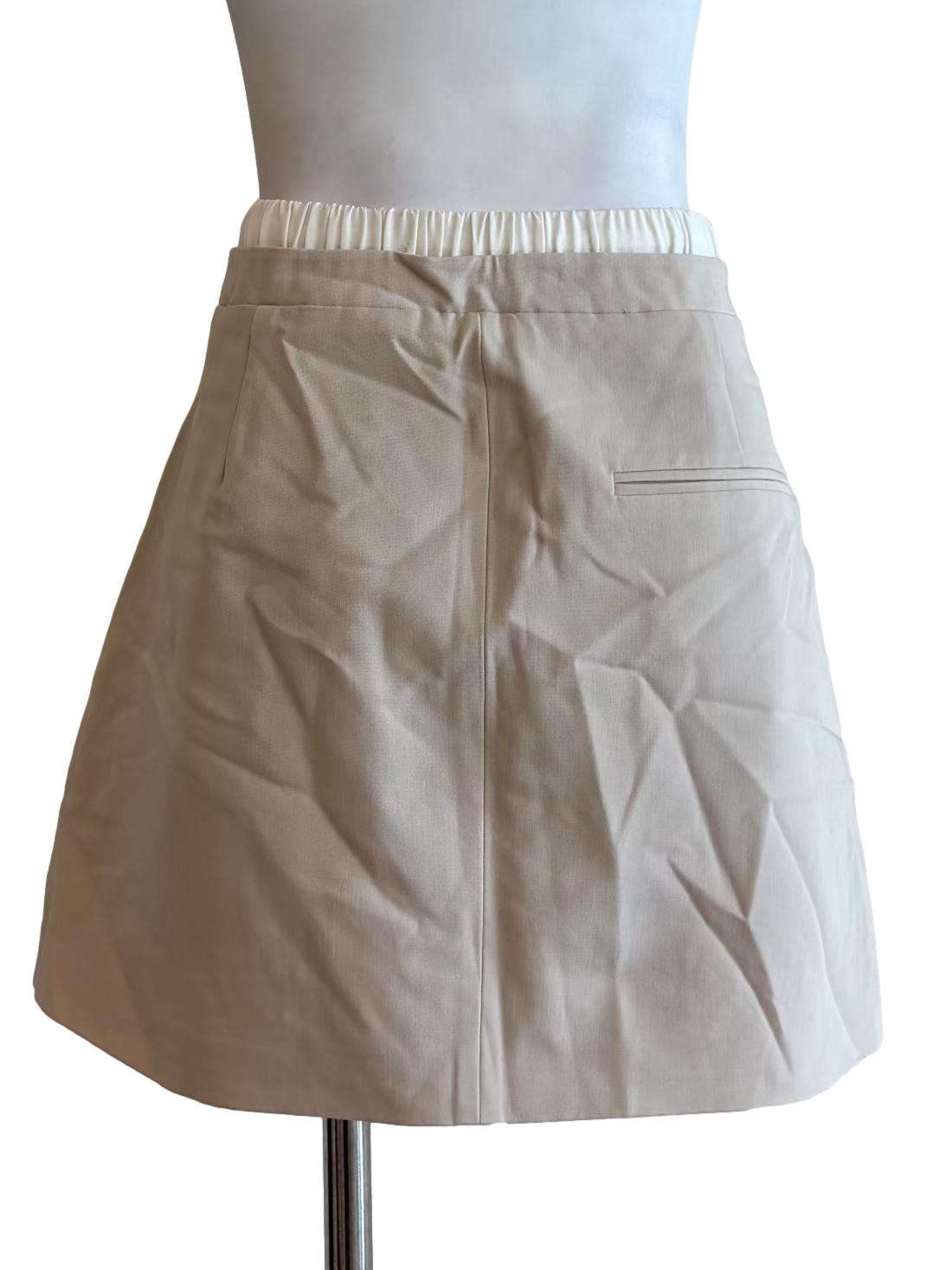 Eggshell Mini A-Line Skirt