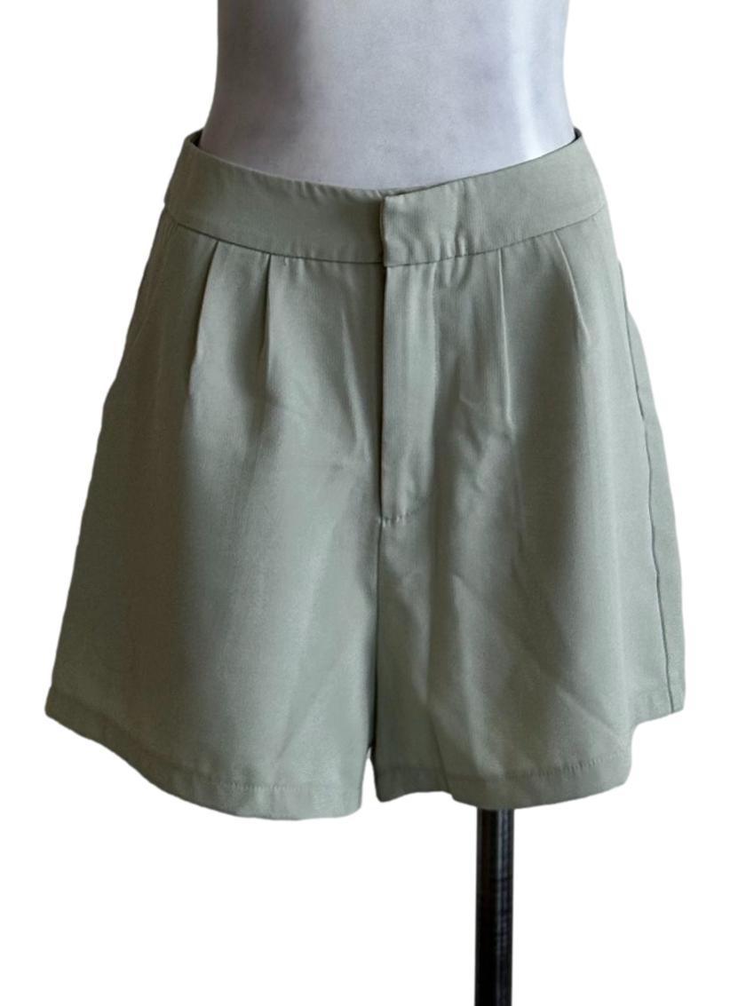 Light Green Plain Shorts