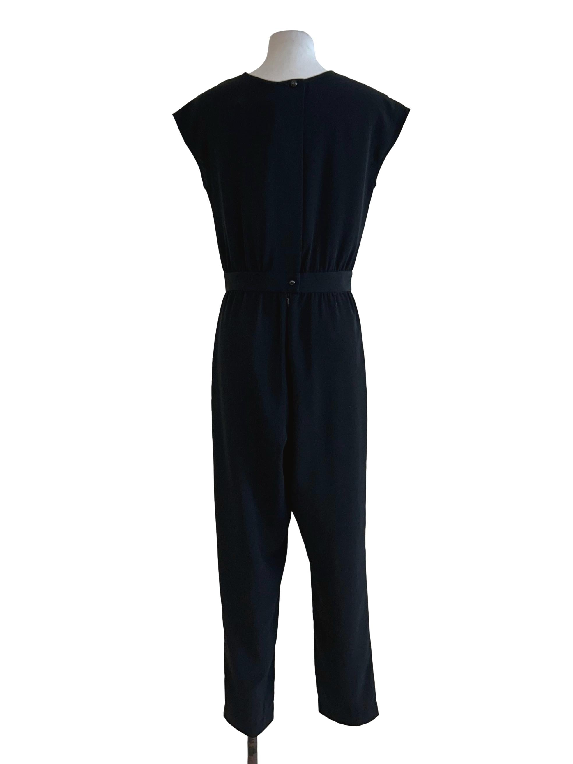 Black Sleeveless Jumpsuits