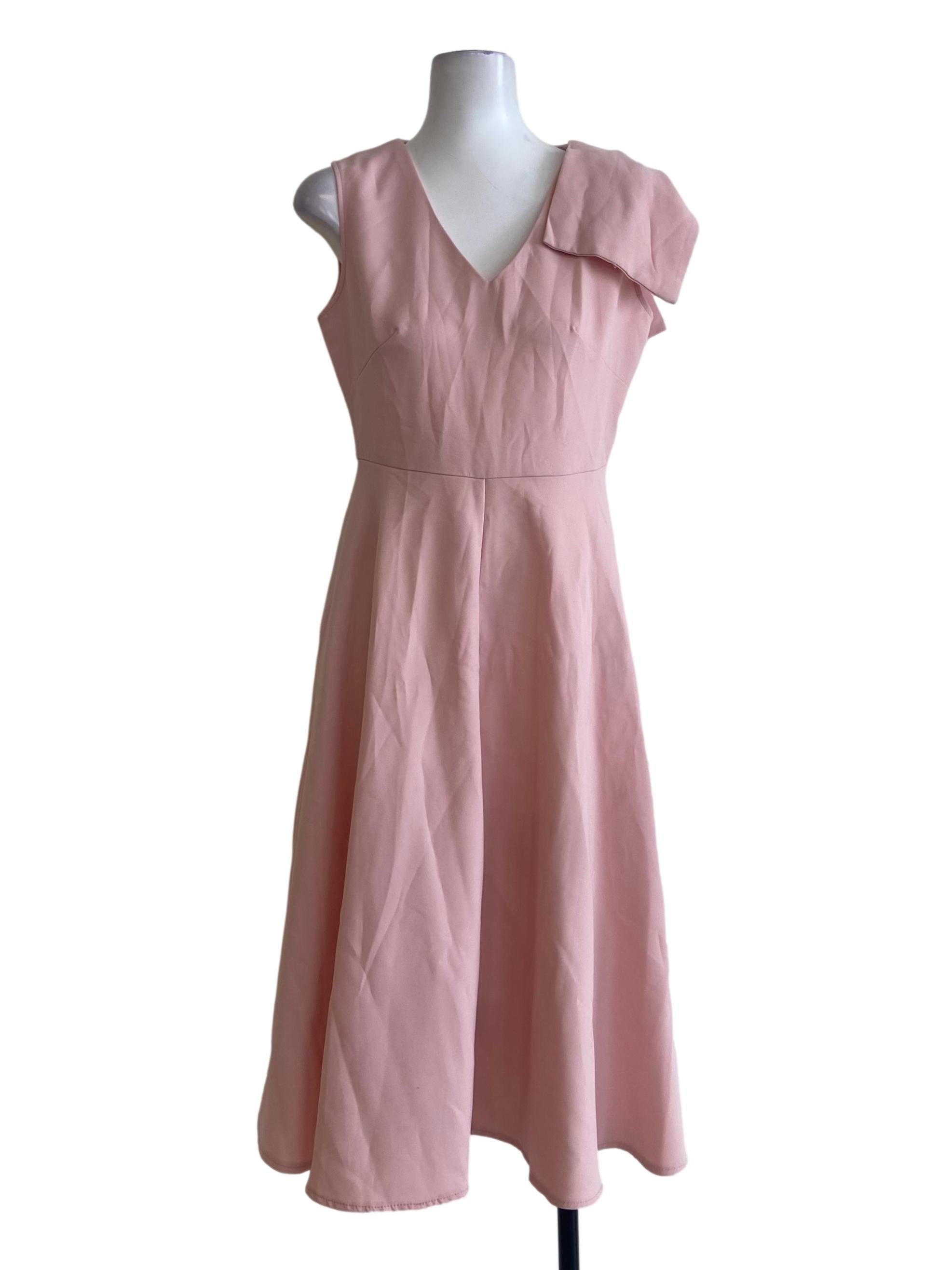 Rouge Pink Sleeveless Empire Dress