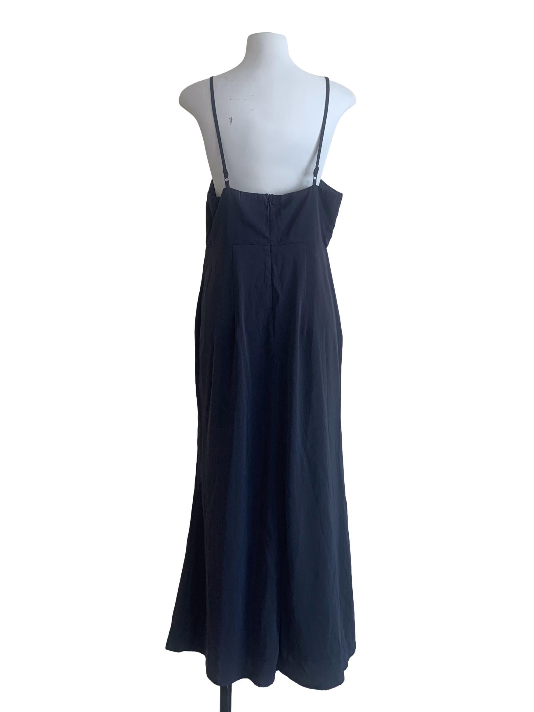 Navy Blue Spaghetti Strap Dress