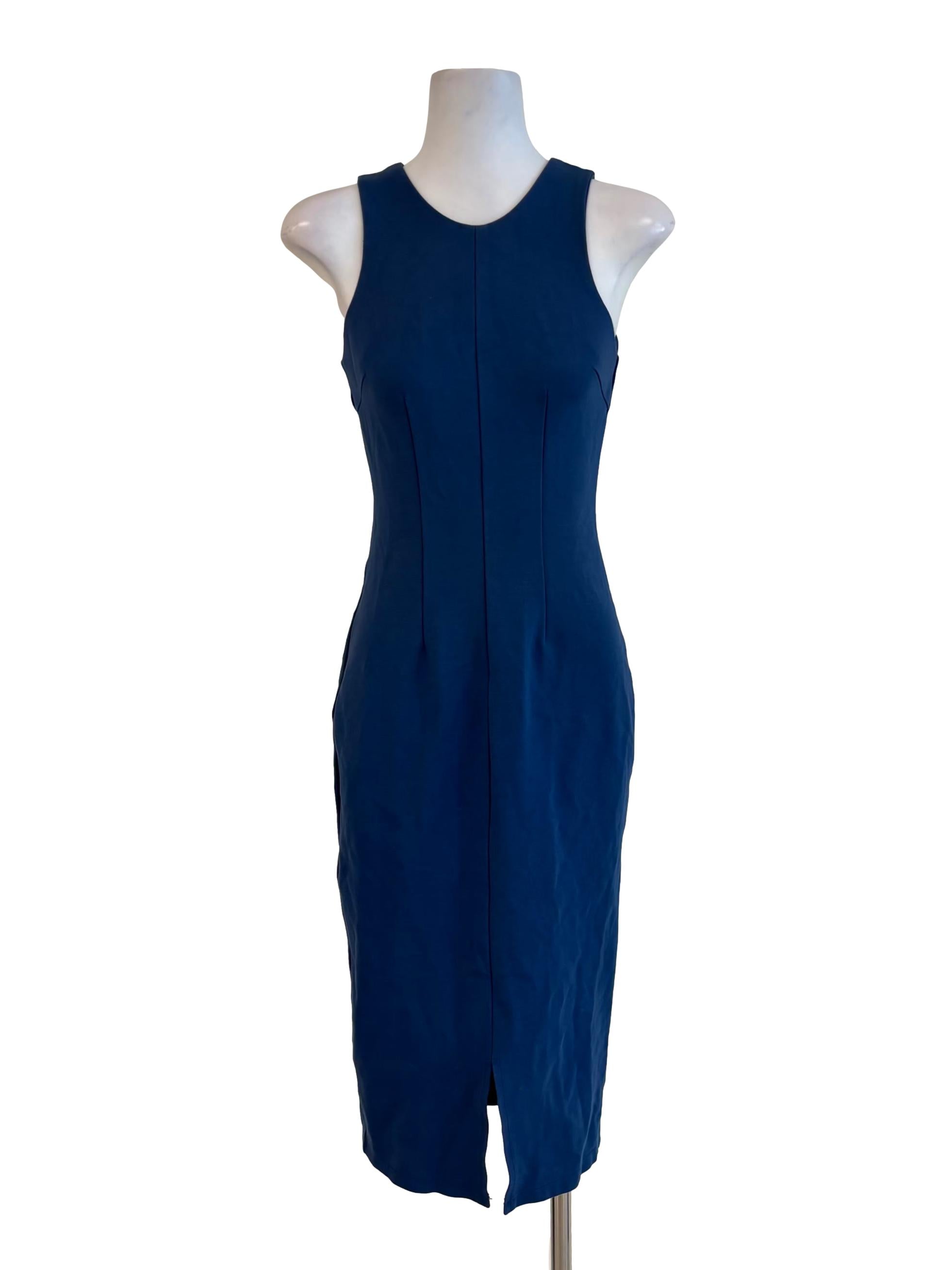 Lapis Blue Sleeveless Pencil Dress