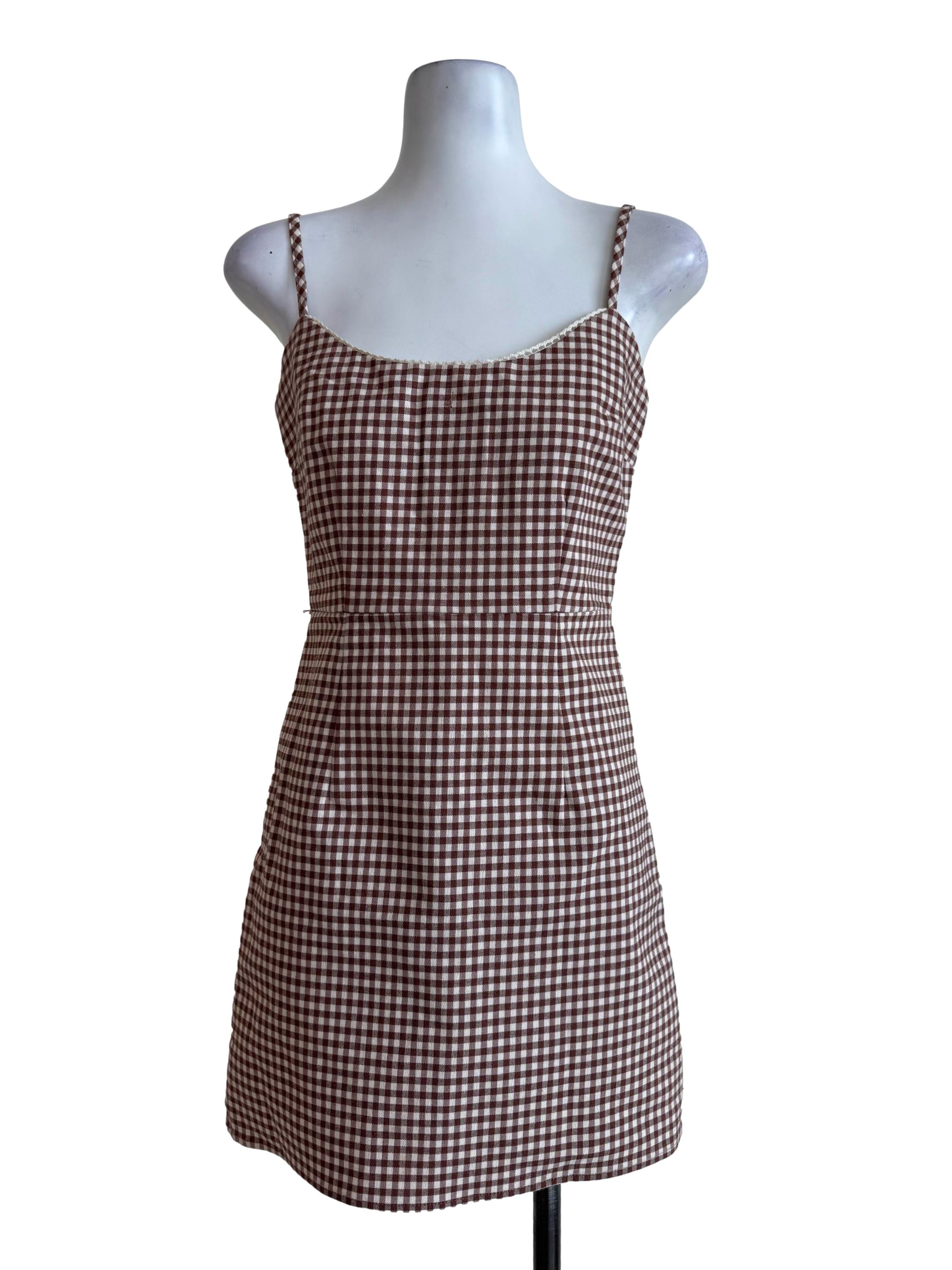 Gingerbread Gingham Hourglass Dress