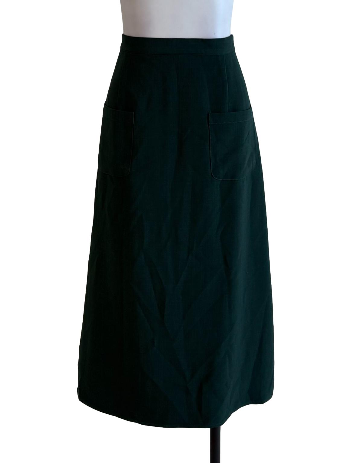 Emerald Green A-Line Skirt