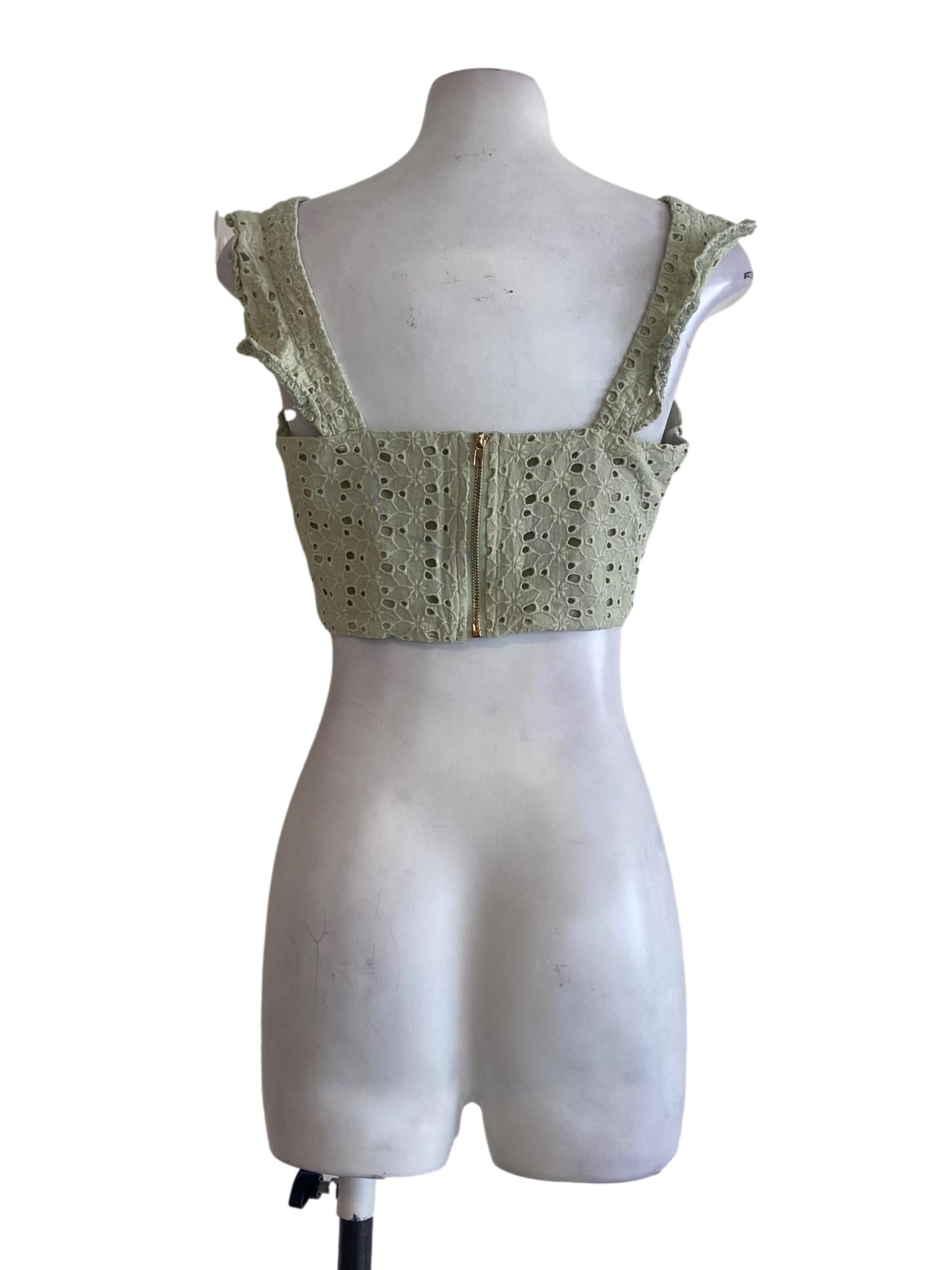 Mint Sleeveless Crop Top