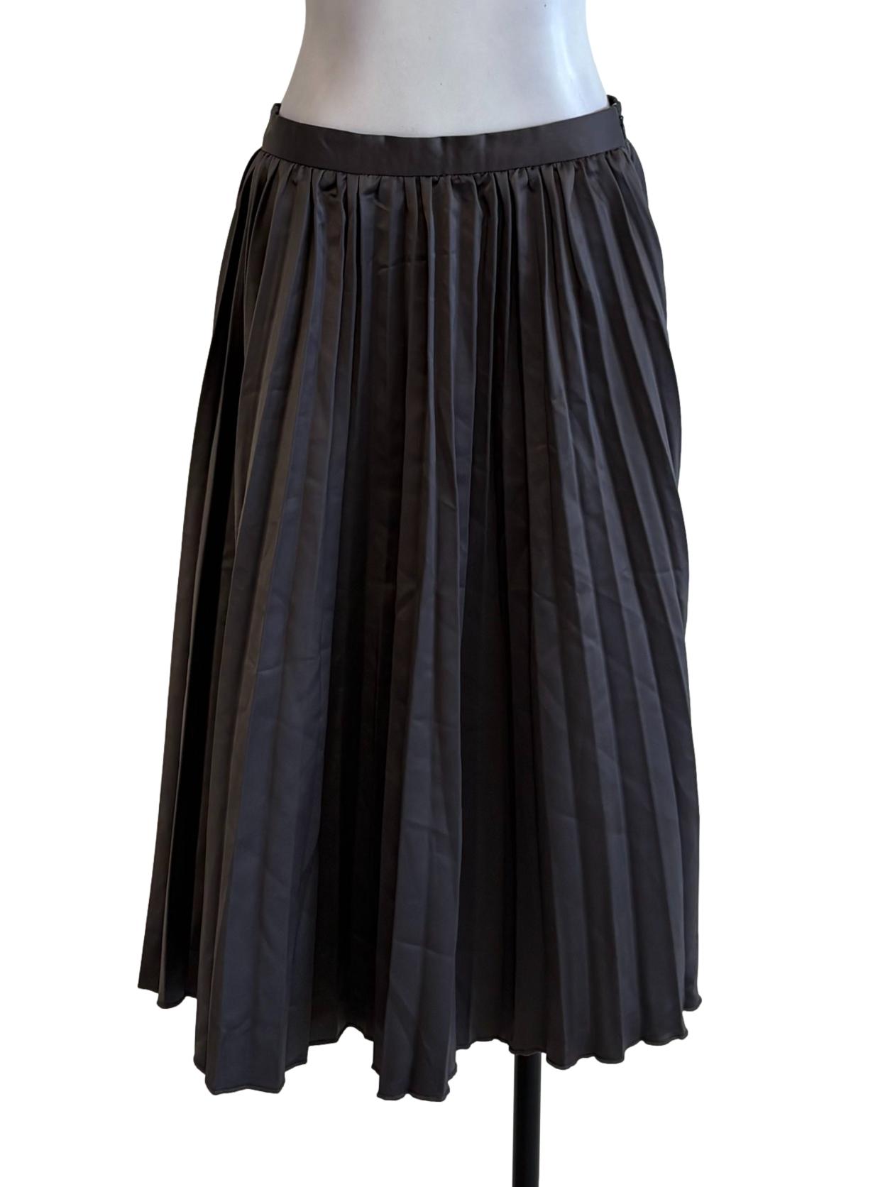 Ash Grey Accordion Skirt