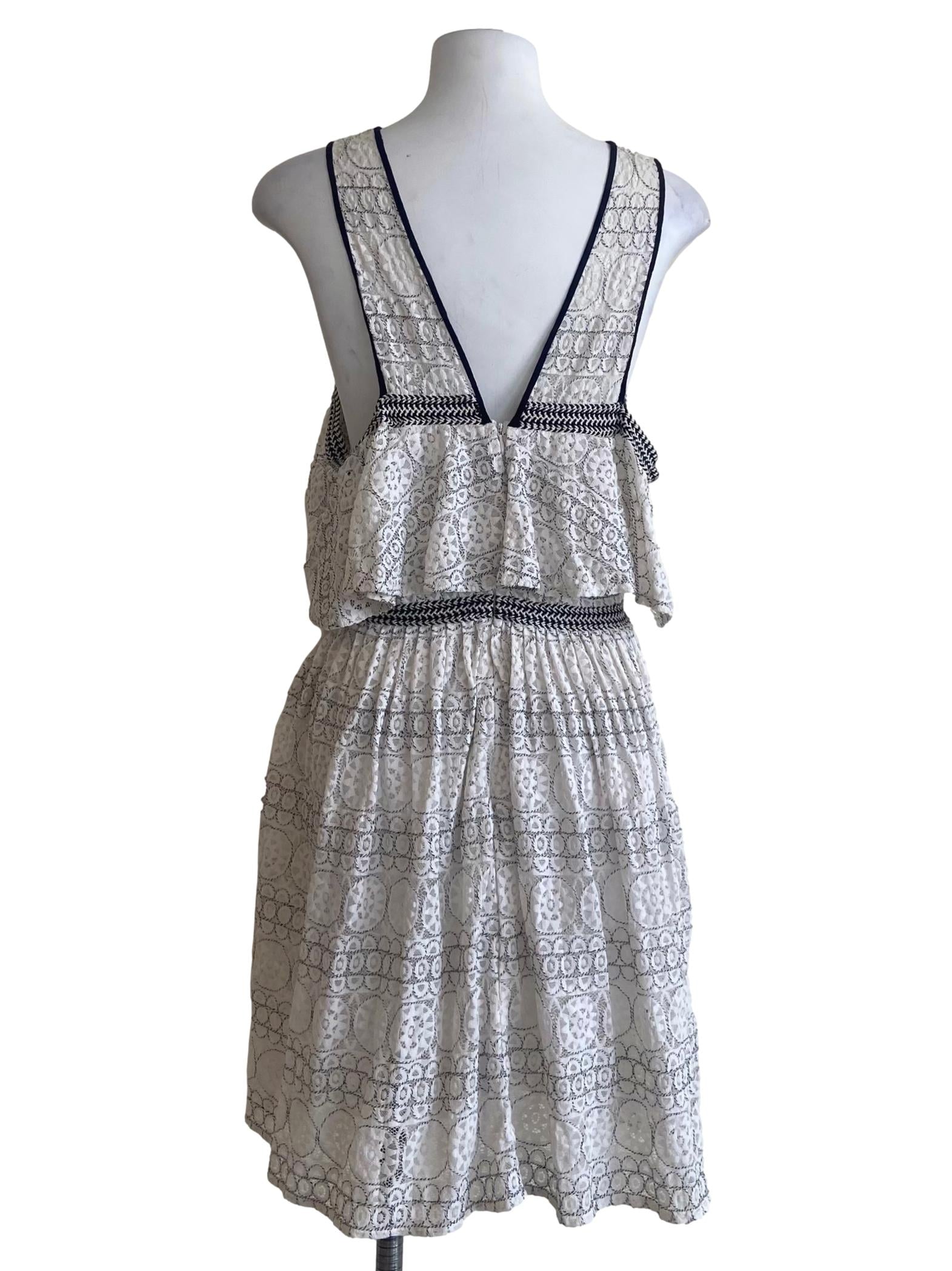 White Floral Lace Off -Shoulder A-Line Dress