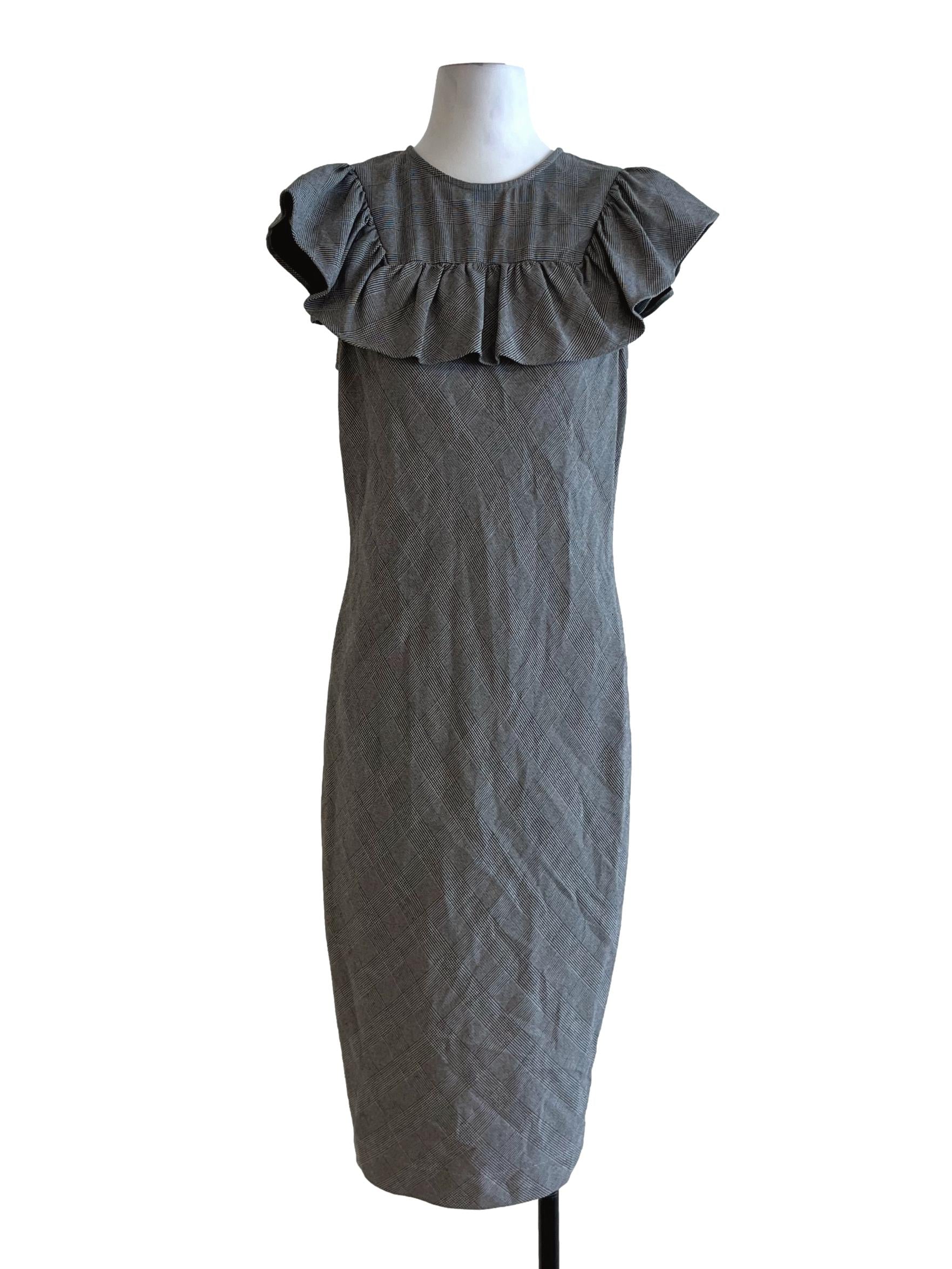 Black Tattersall Empire Dress
