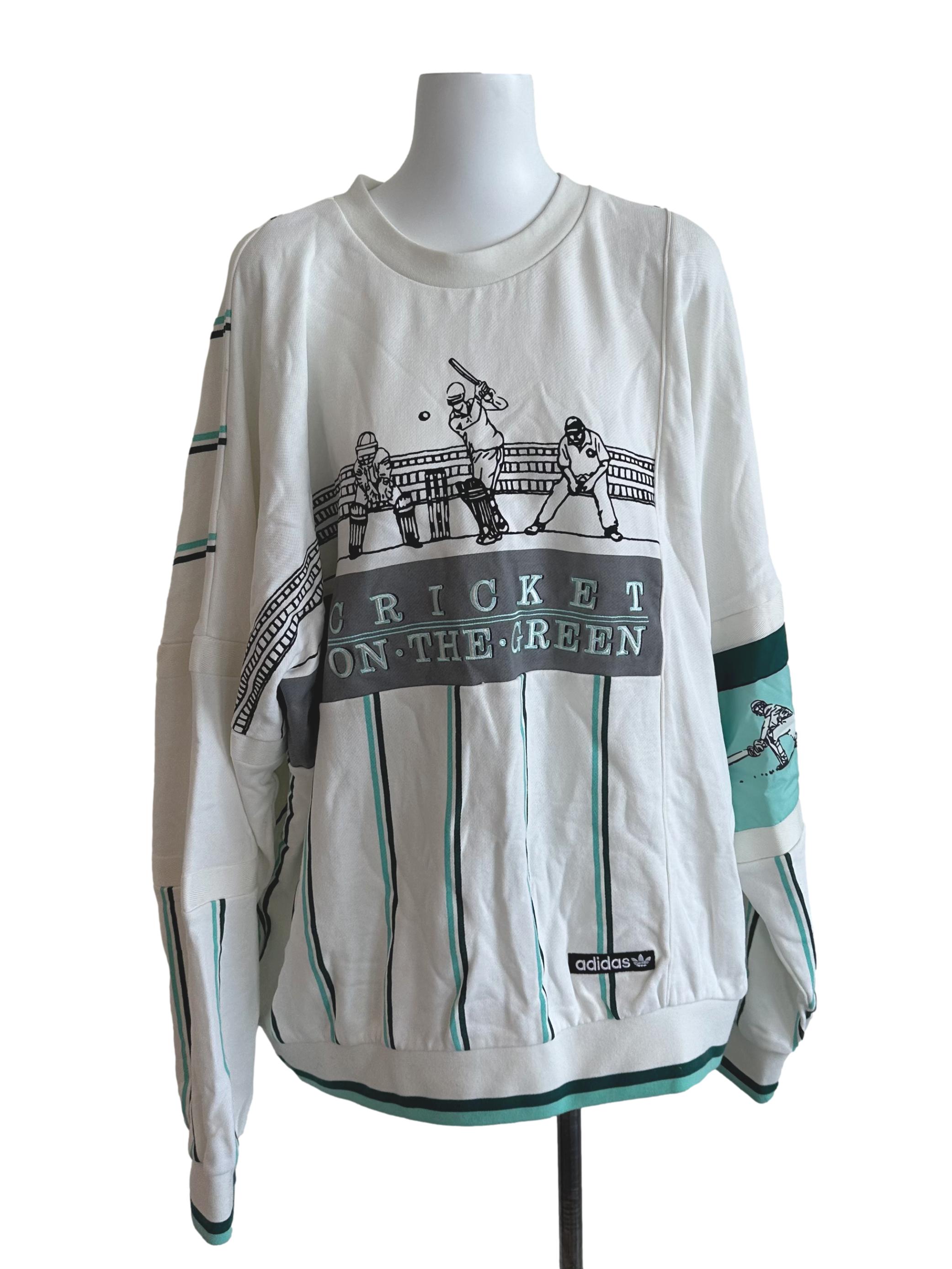 Off White Pattern Graphic Stripe Sweatshirt