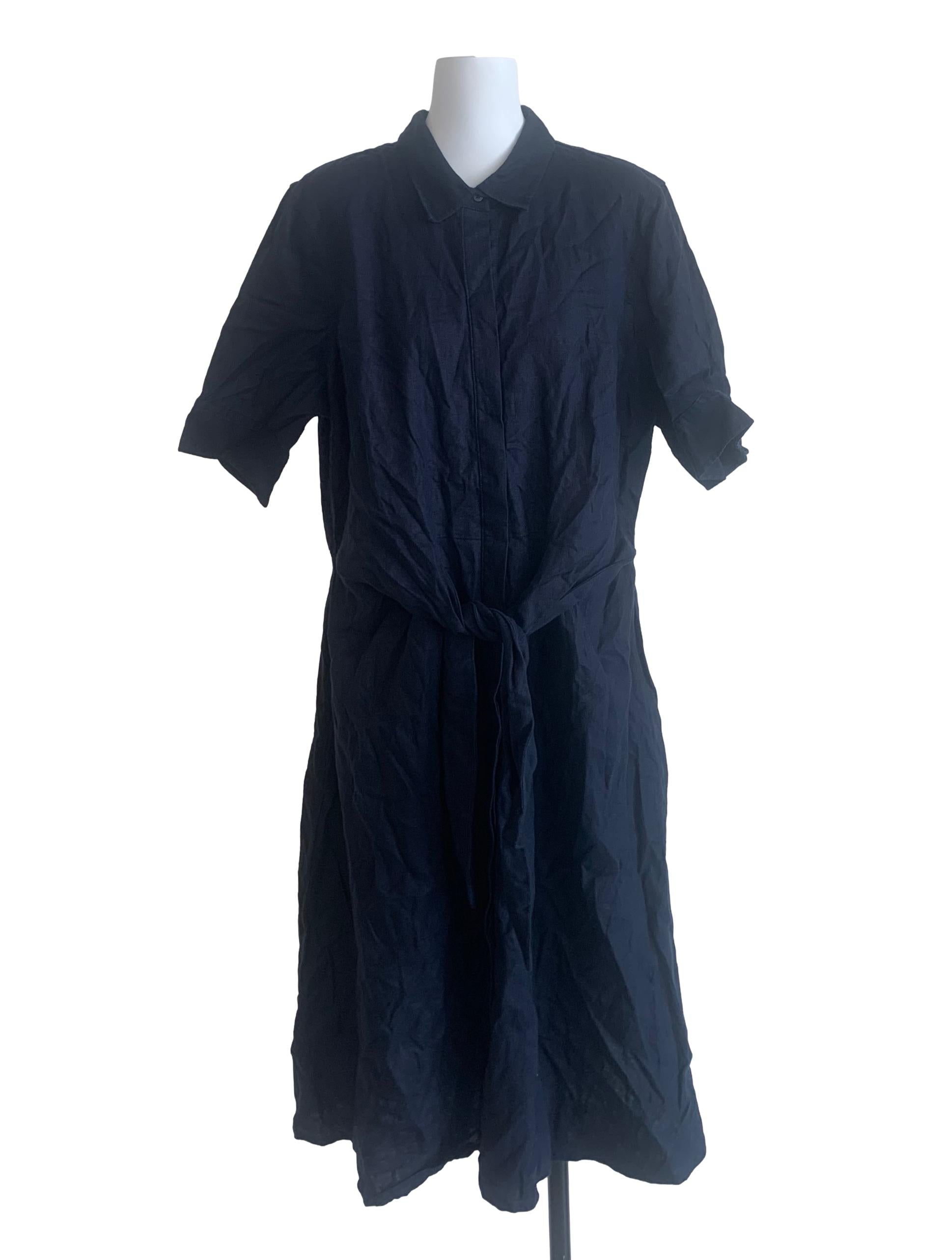 Navy Blue Shirt Dress