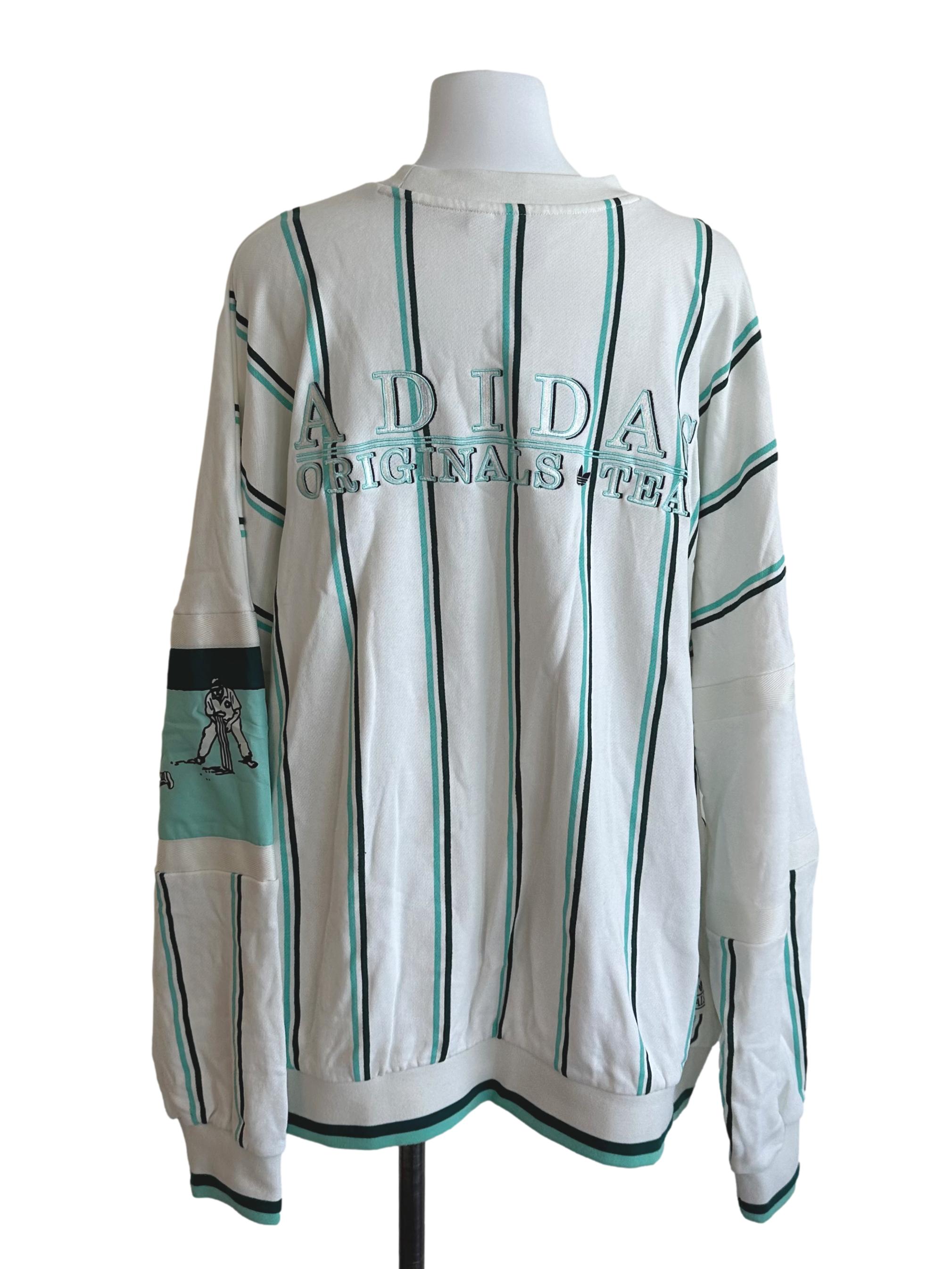 Off White Pattern Graphic Stripe Sweatshirt
