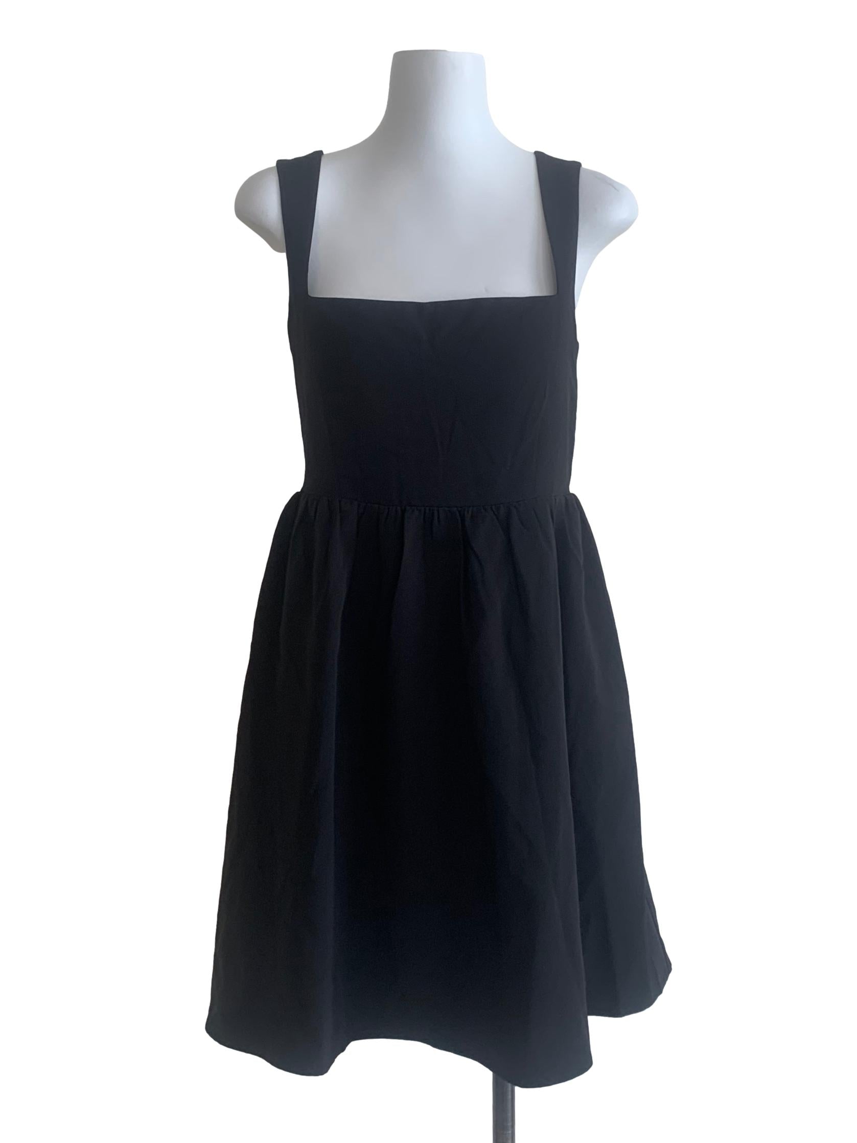 Black Square Neck Dress