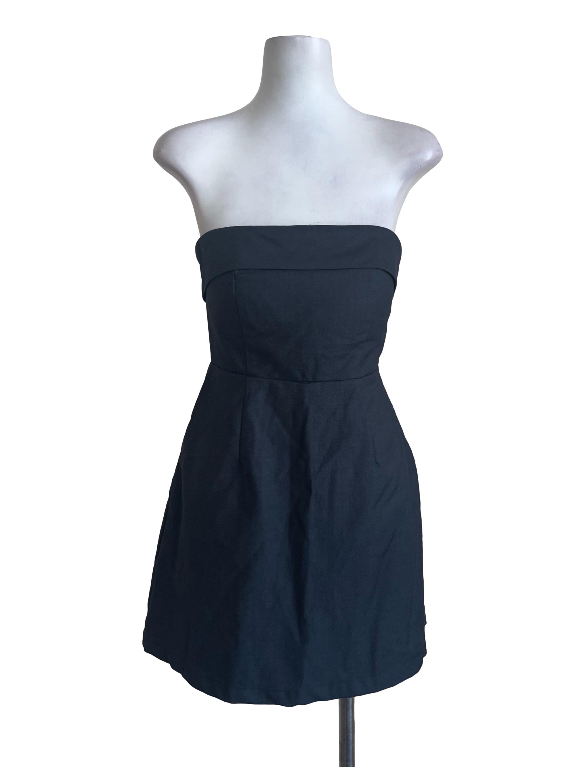 Charcoal Grey Strapless Dress