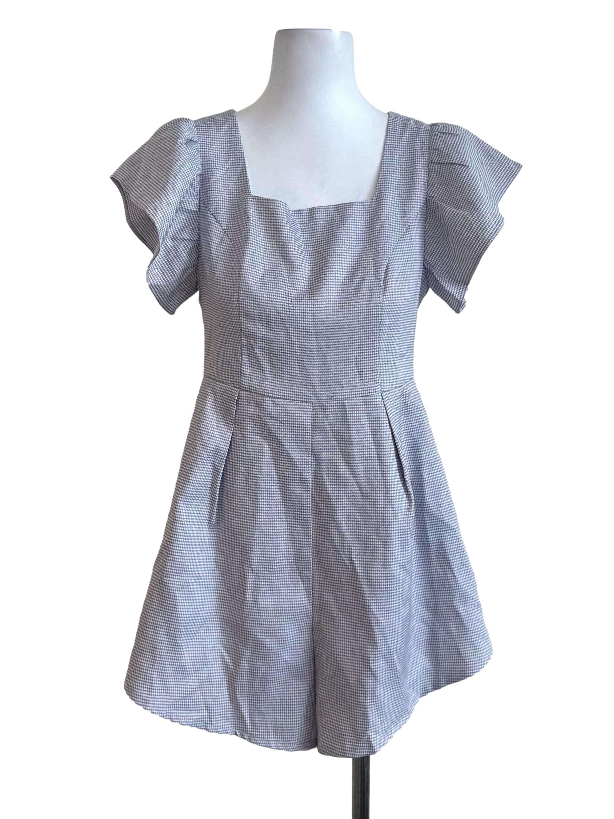 Light Grey Pattern Rompers