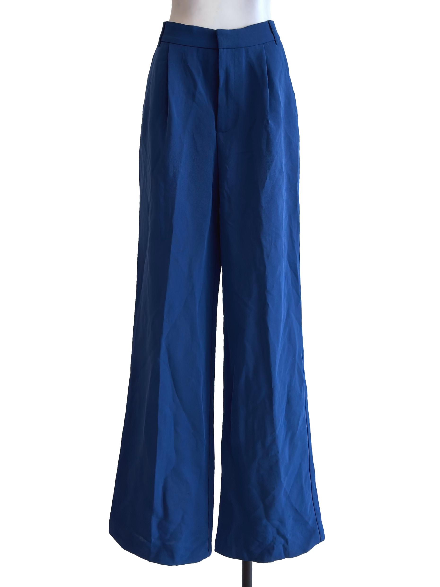 Blue Wide Suit Pants