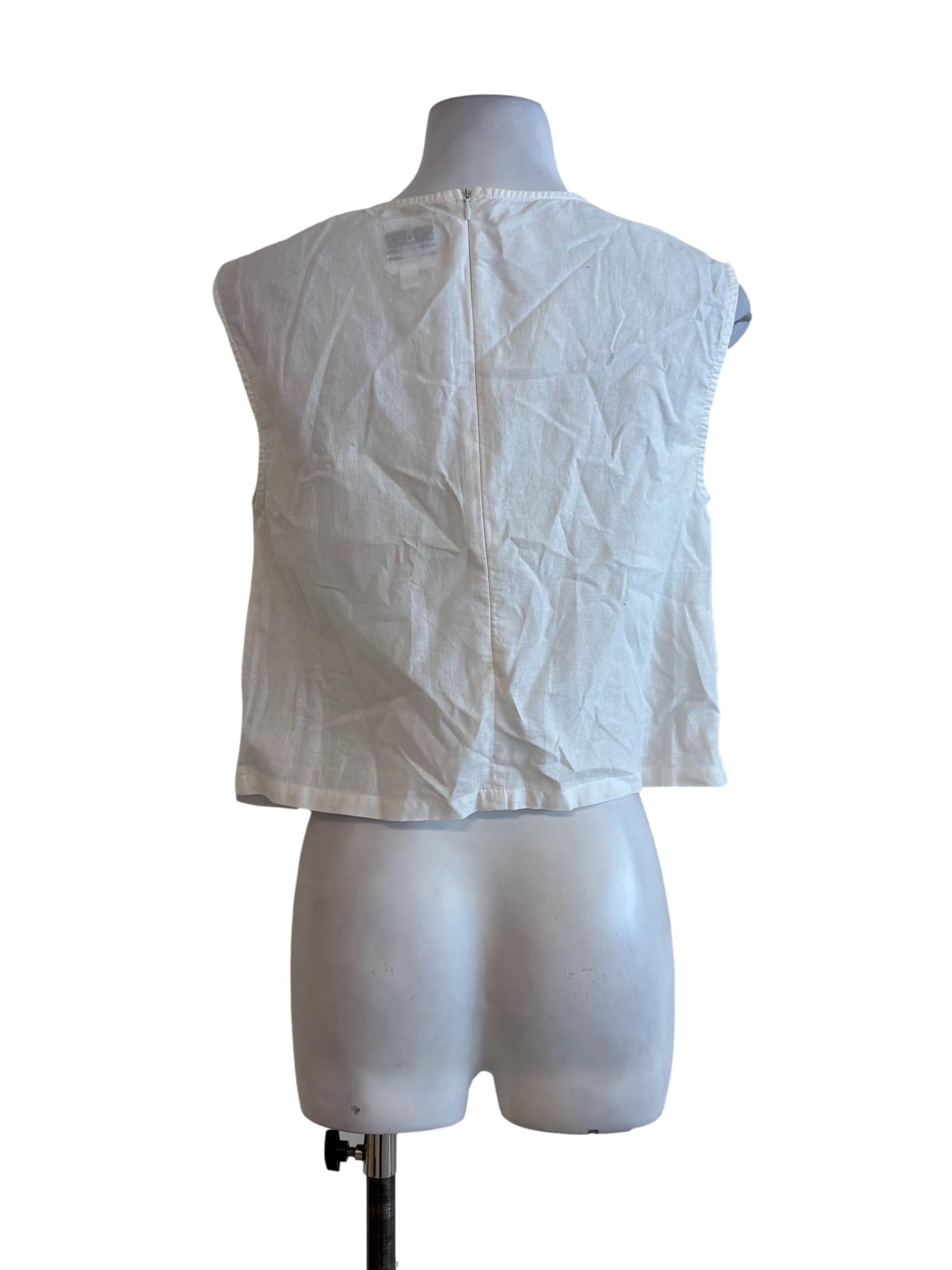 White Layered Sleeveless Top