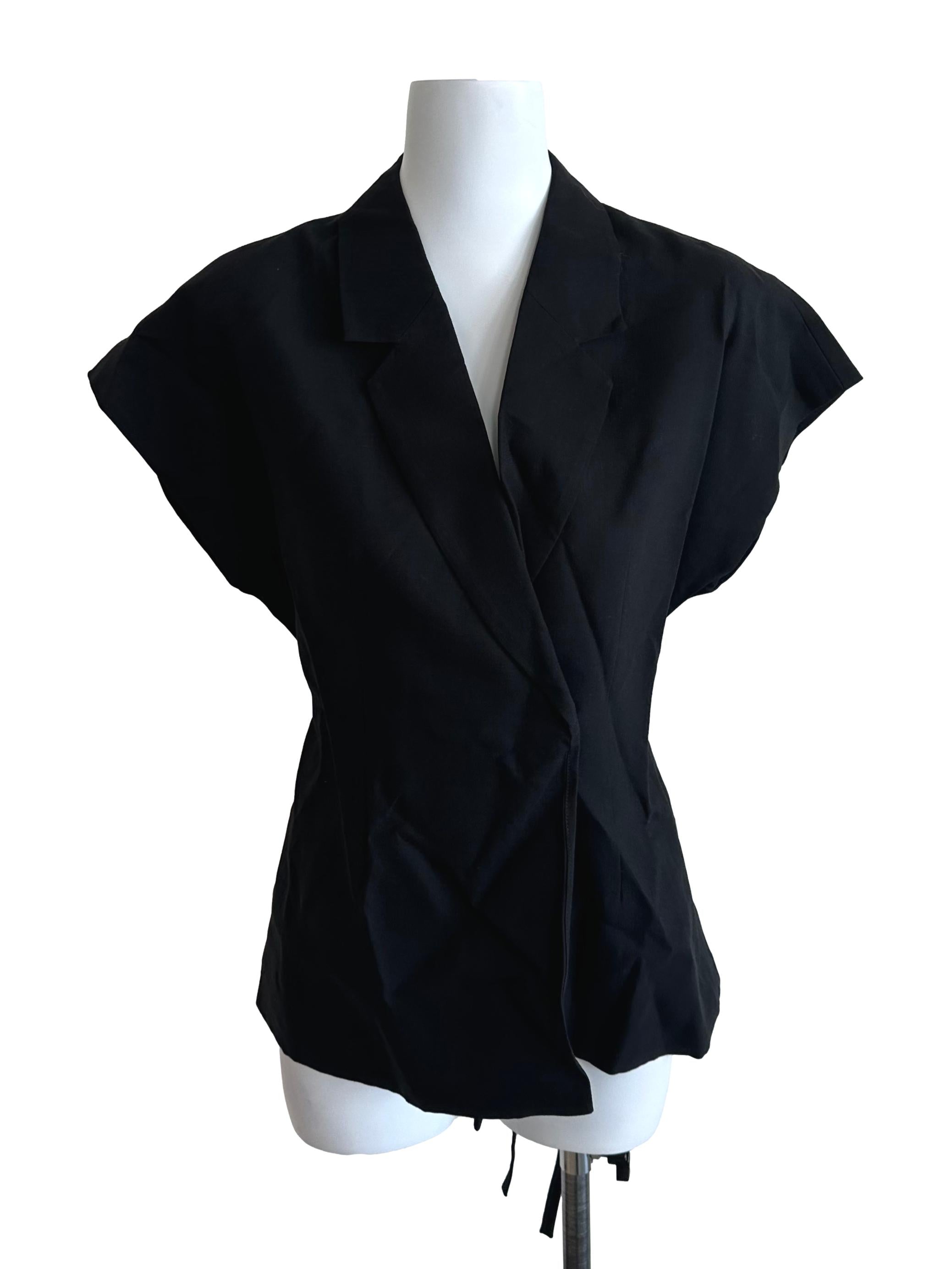 Black Wool-Blend Belted Overshirt OSN