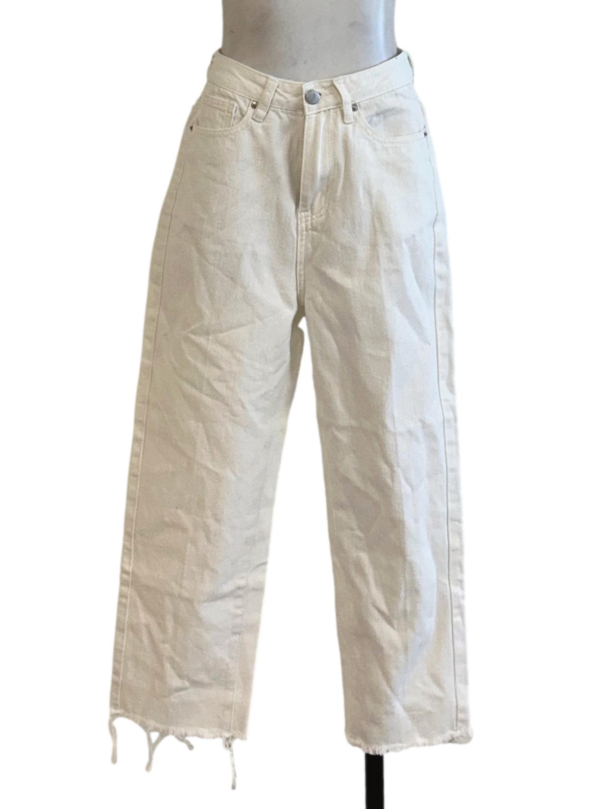 White High Waist Mom Jeans LB