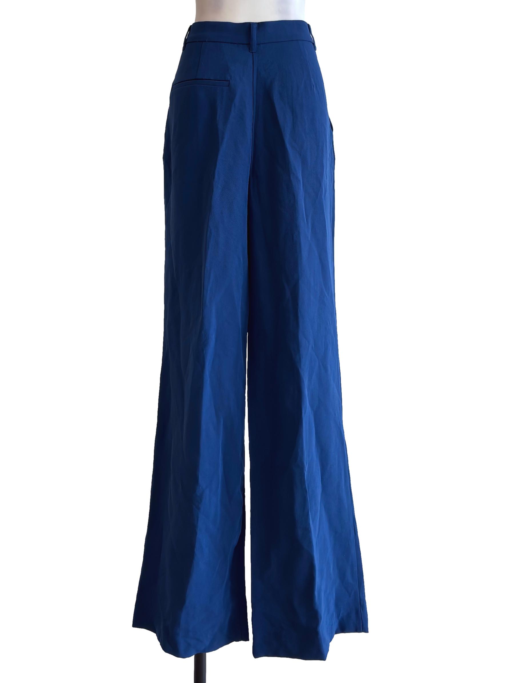 Blue Wide Suit Pants