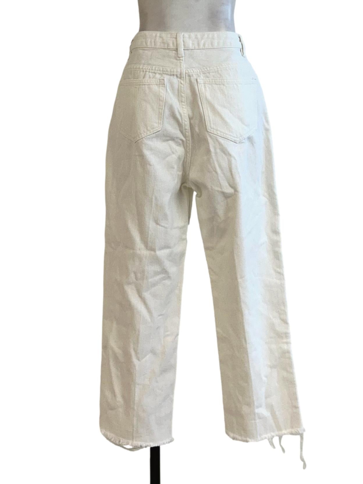 White High Waist Mom Jeans LB