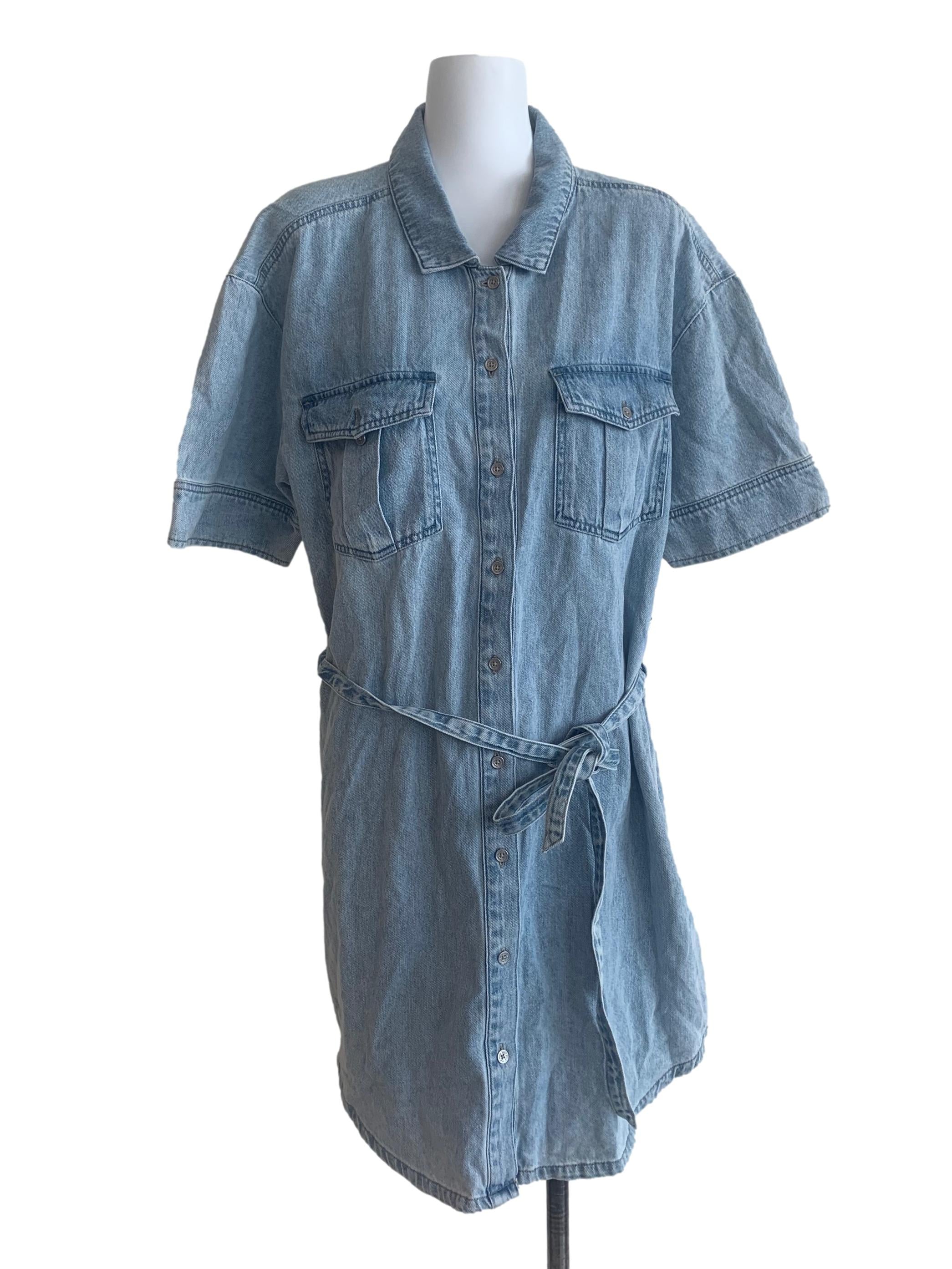 Denim Blue Shirt Dress