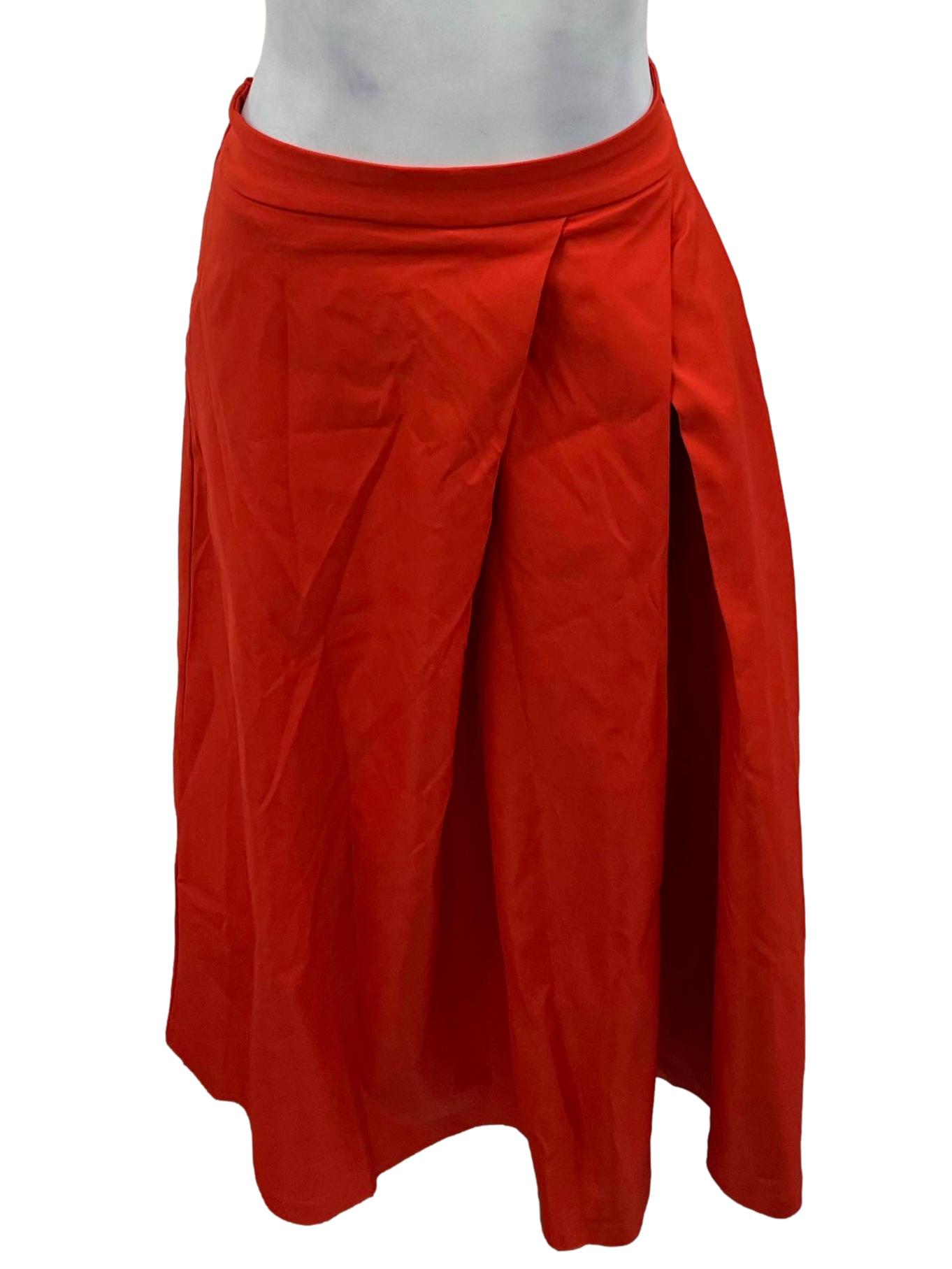 Candy Red Flare Skirt