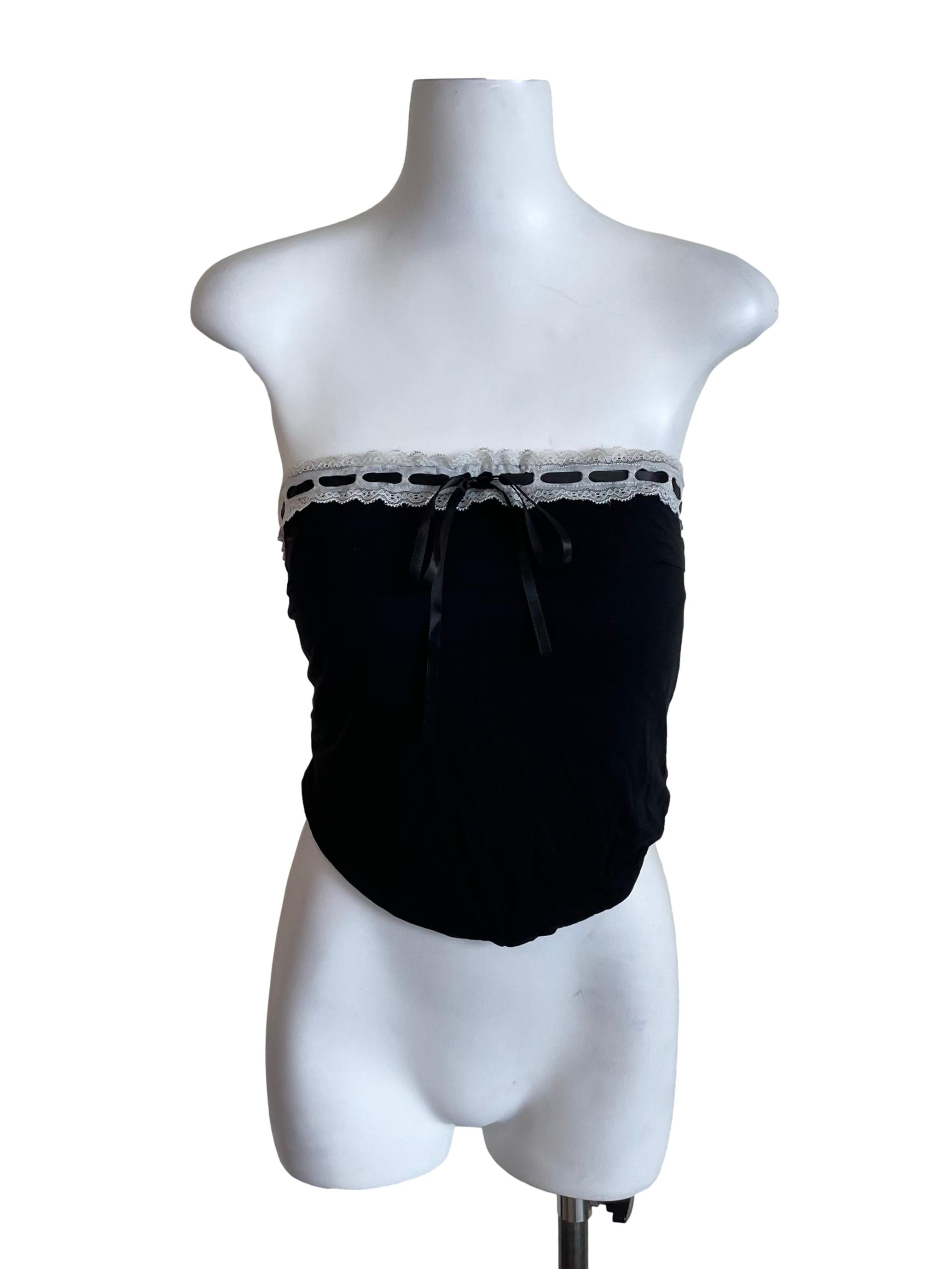 Black Milkmaid Tube Top