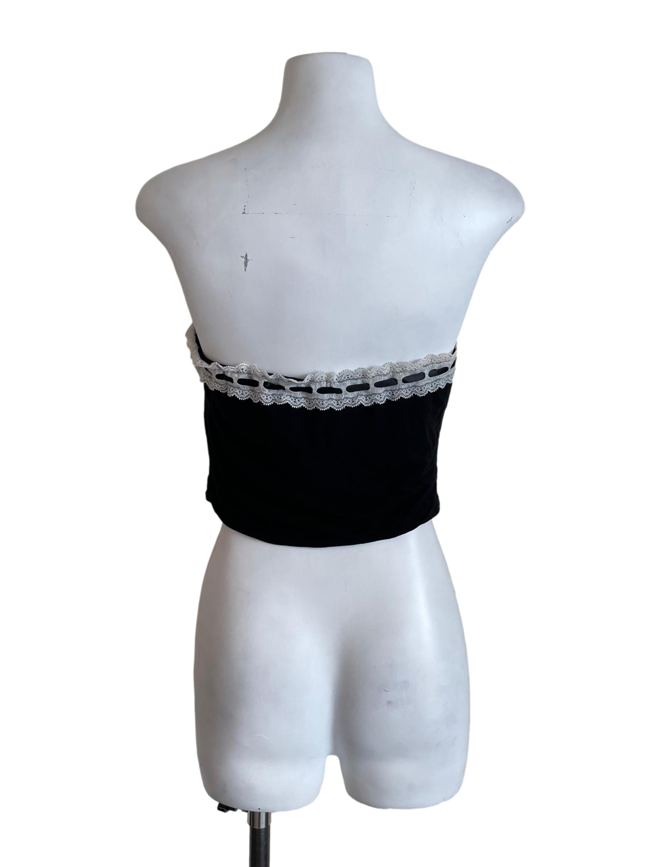 Black Milkmaid Tube Top