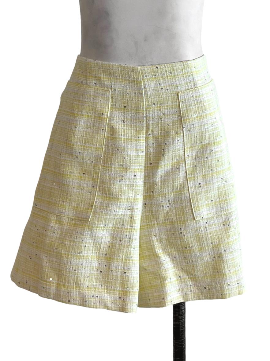 Banana Yellow Graph Check Shorts