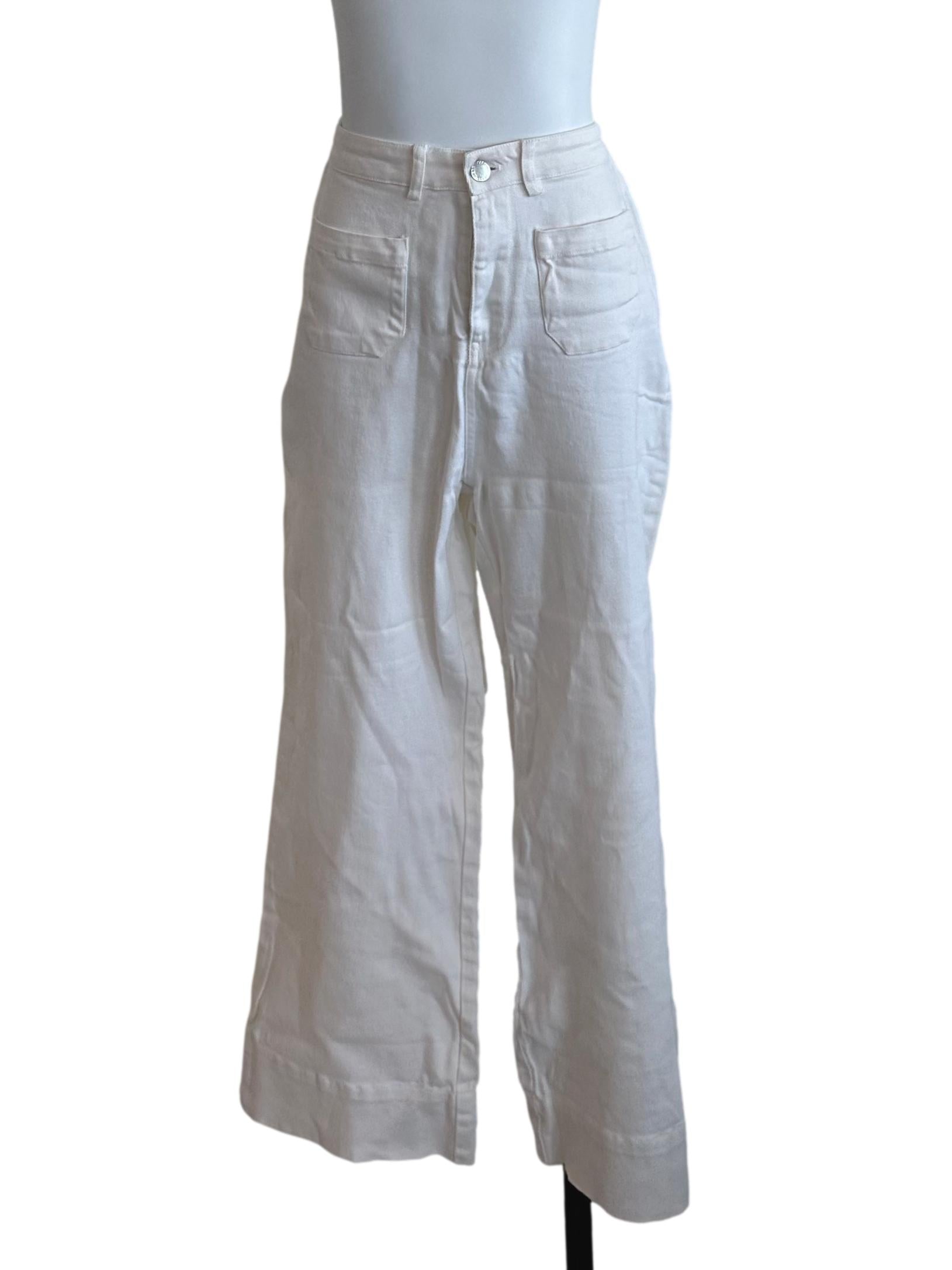 Snow White Denim Flare Jeans