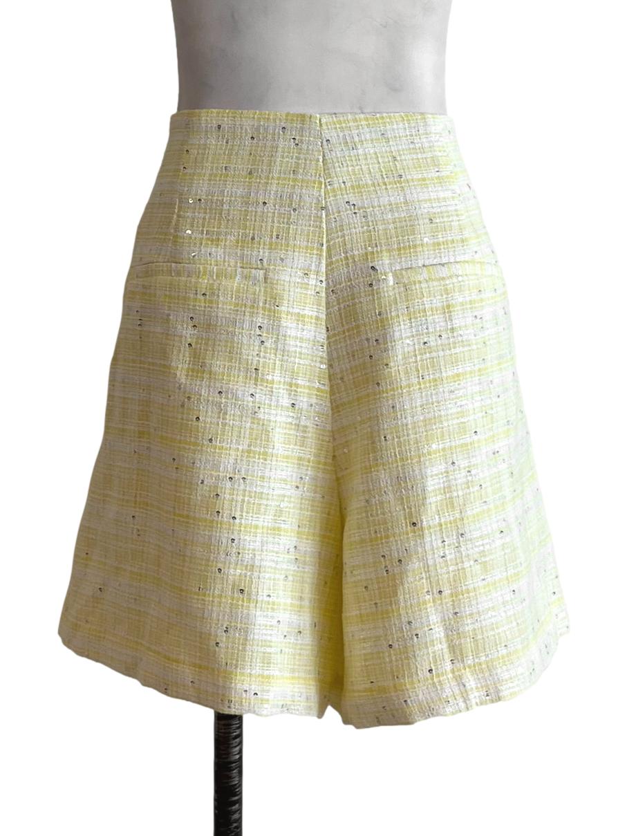 Banana Yellow Graph Check Shorts