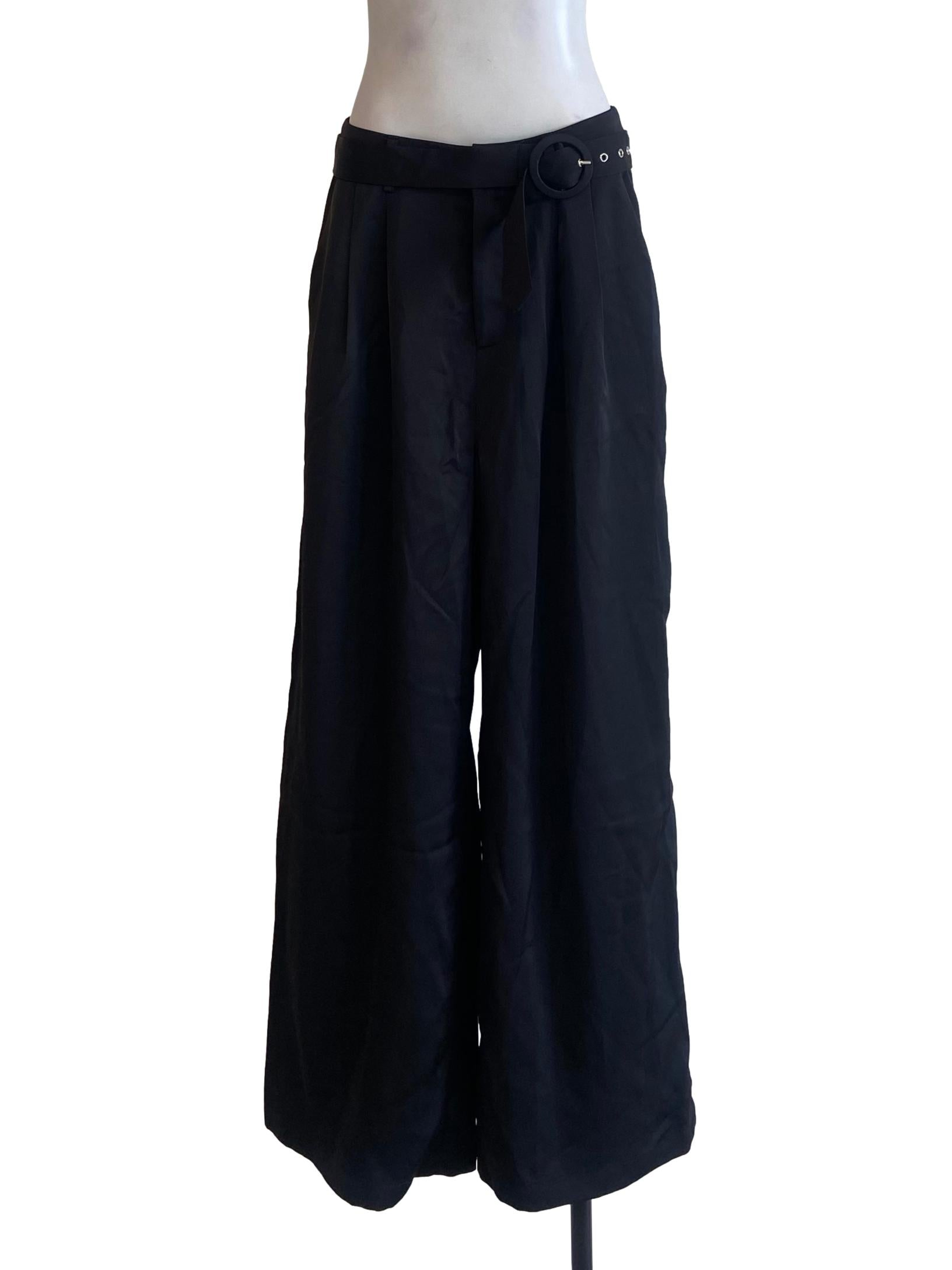 Black Satin Formal Pants