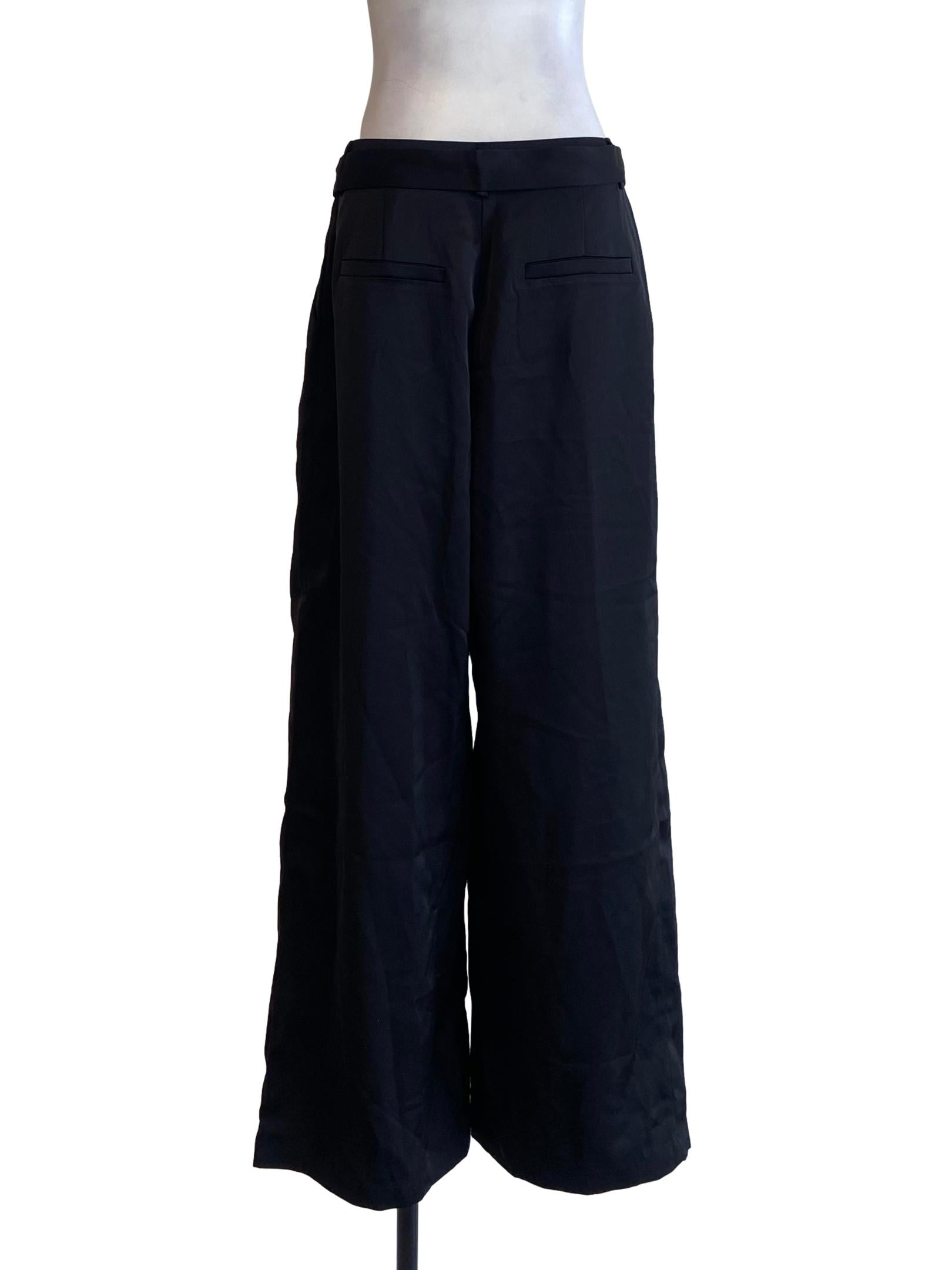 Black Satin Formal Pants