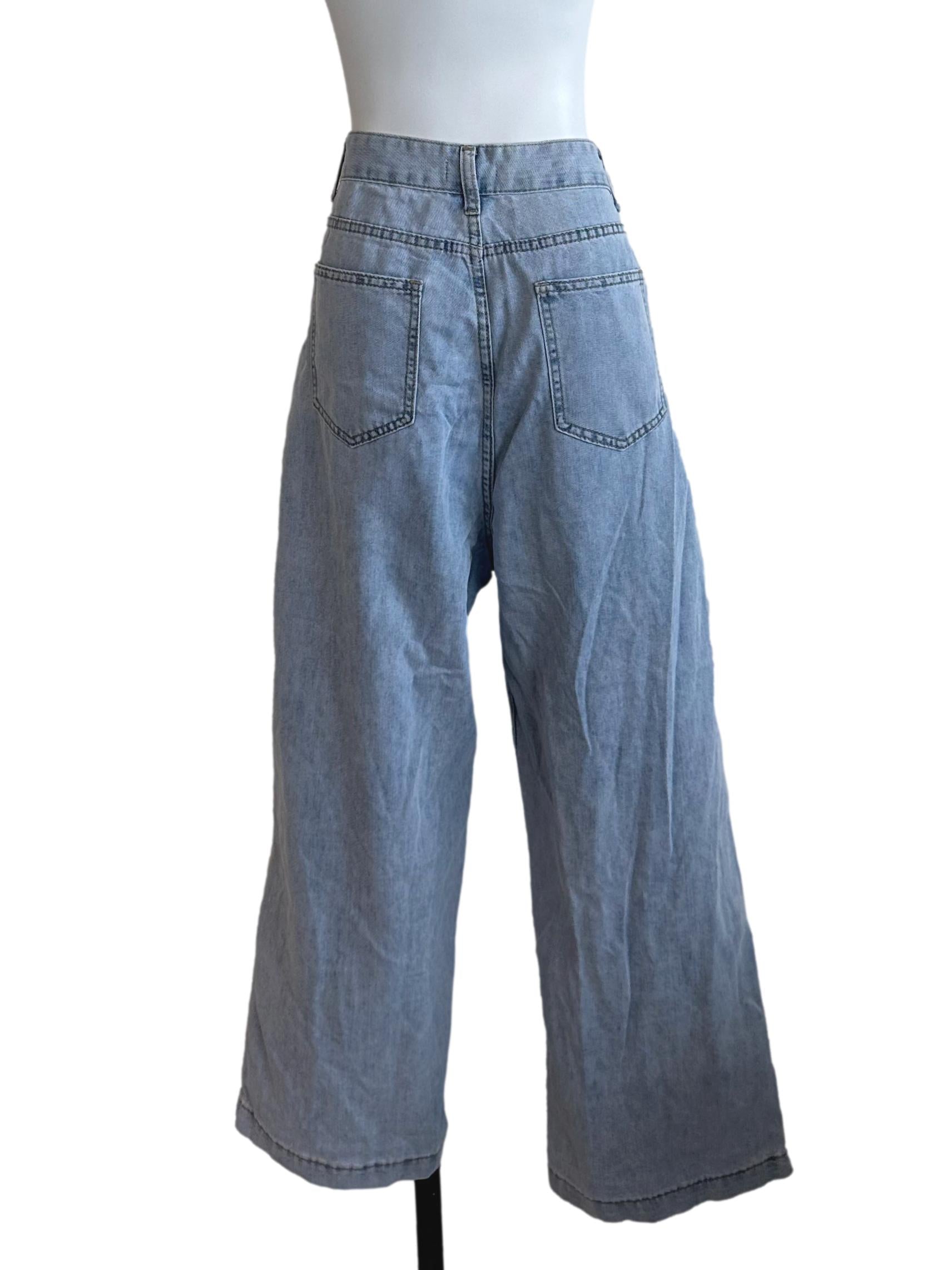 Light Blue Denim Straight Jeans