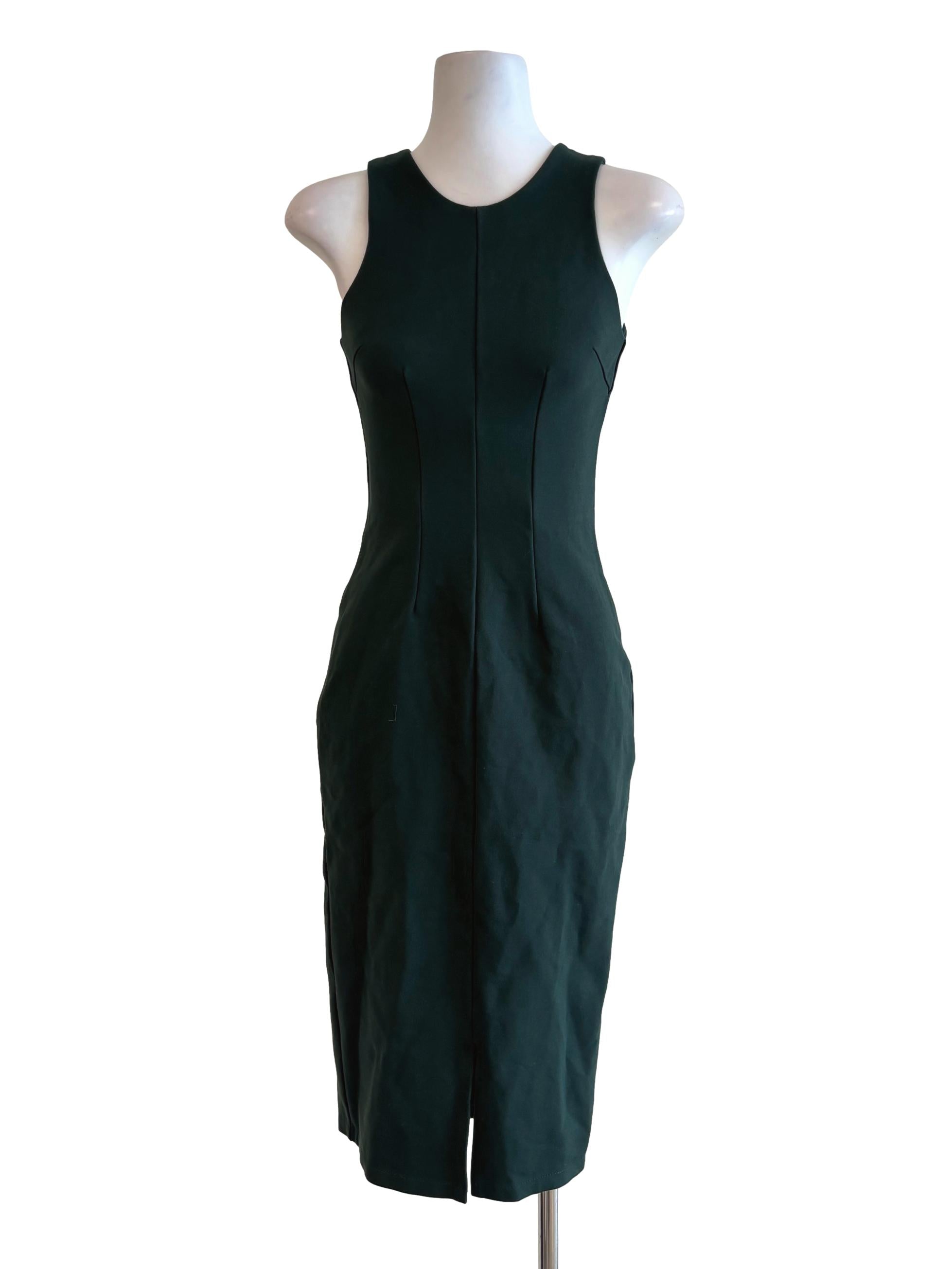 Emerald Green Sleeveless Sheath Dress