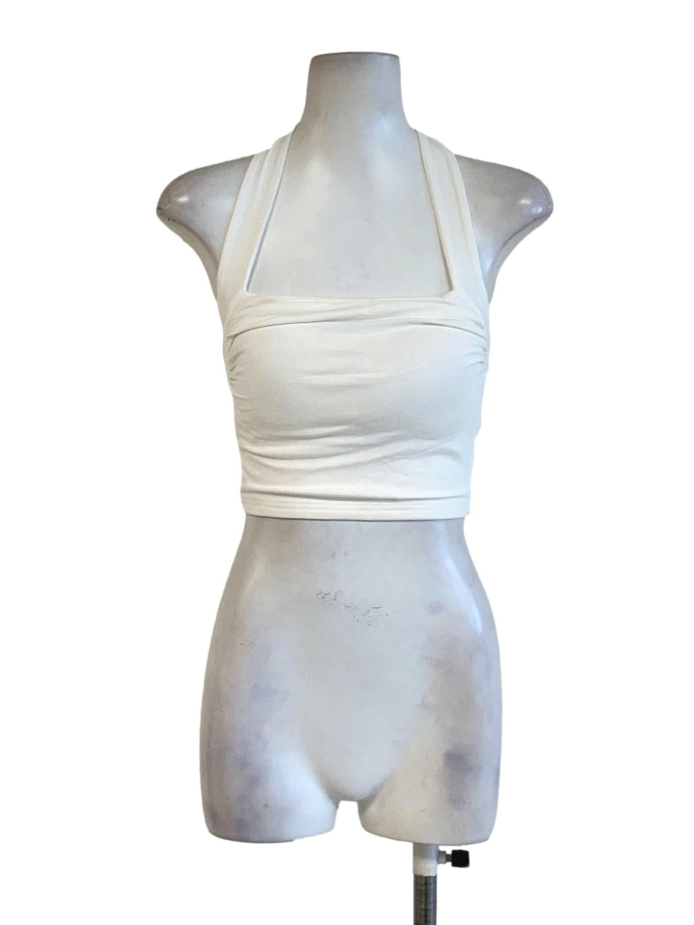 White Adjustable Straps Tops